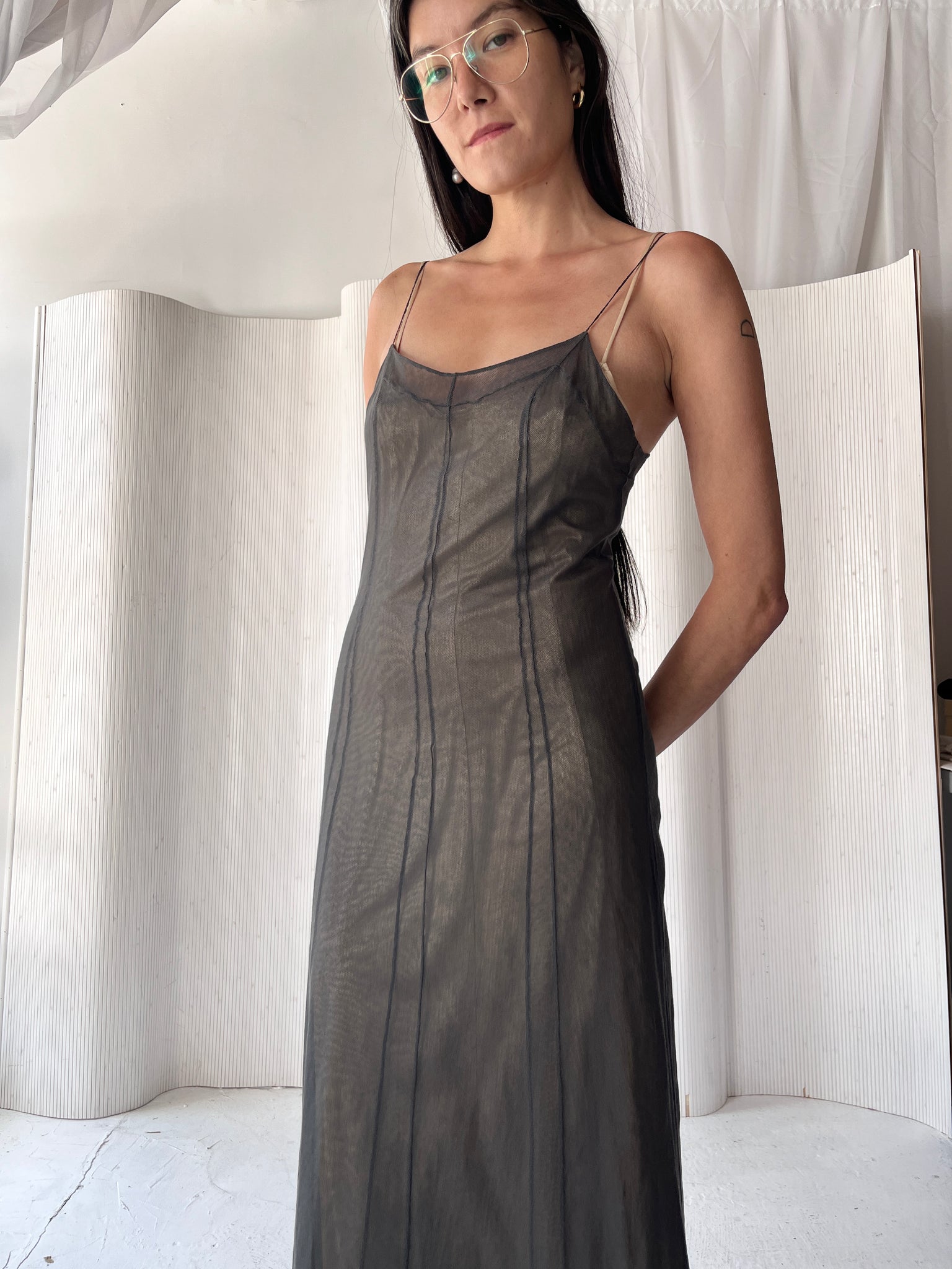 Plein Sud Mesh Maxi Dress