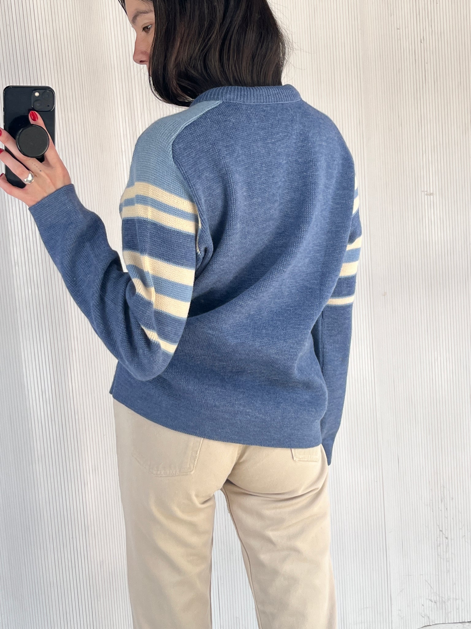 1950s Wool Sweater Blue