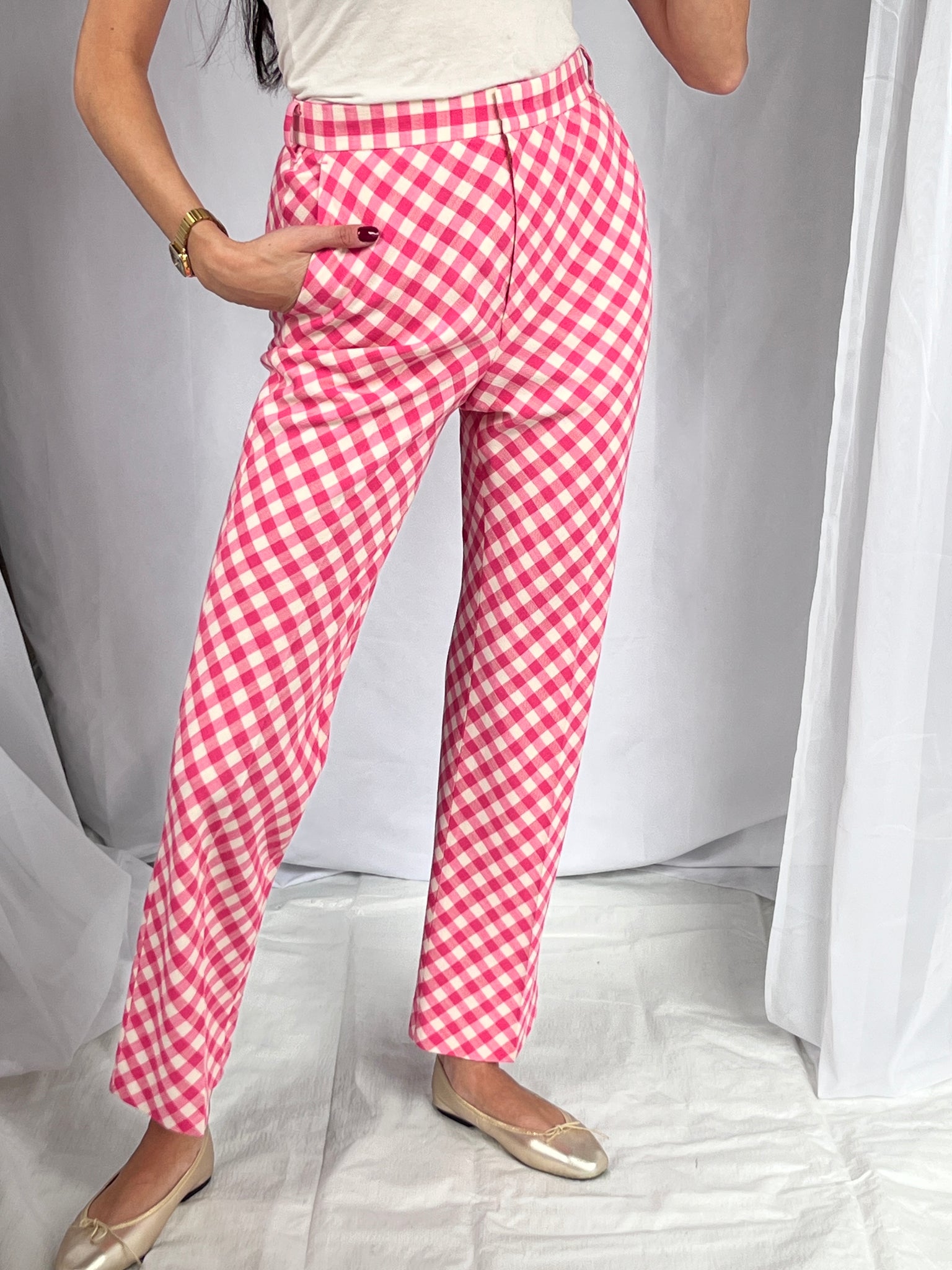 EENK Pink gingham pant