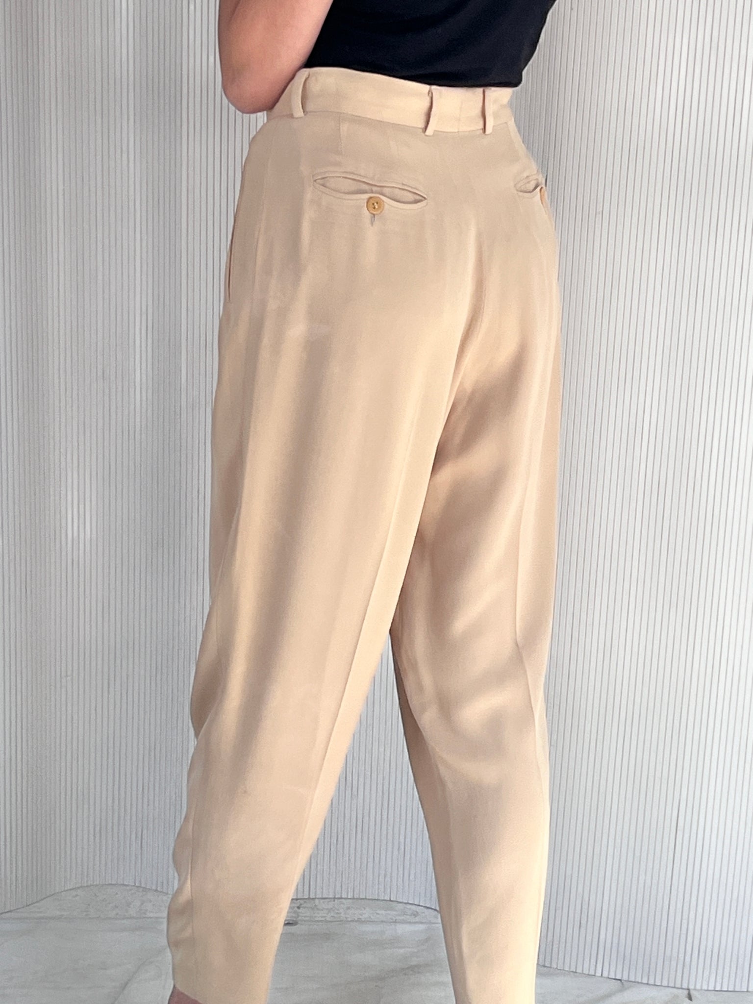 Giorgio Armani Silk Pleataed Trousers