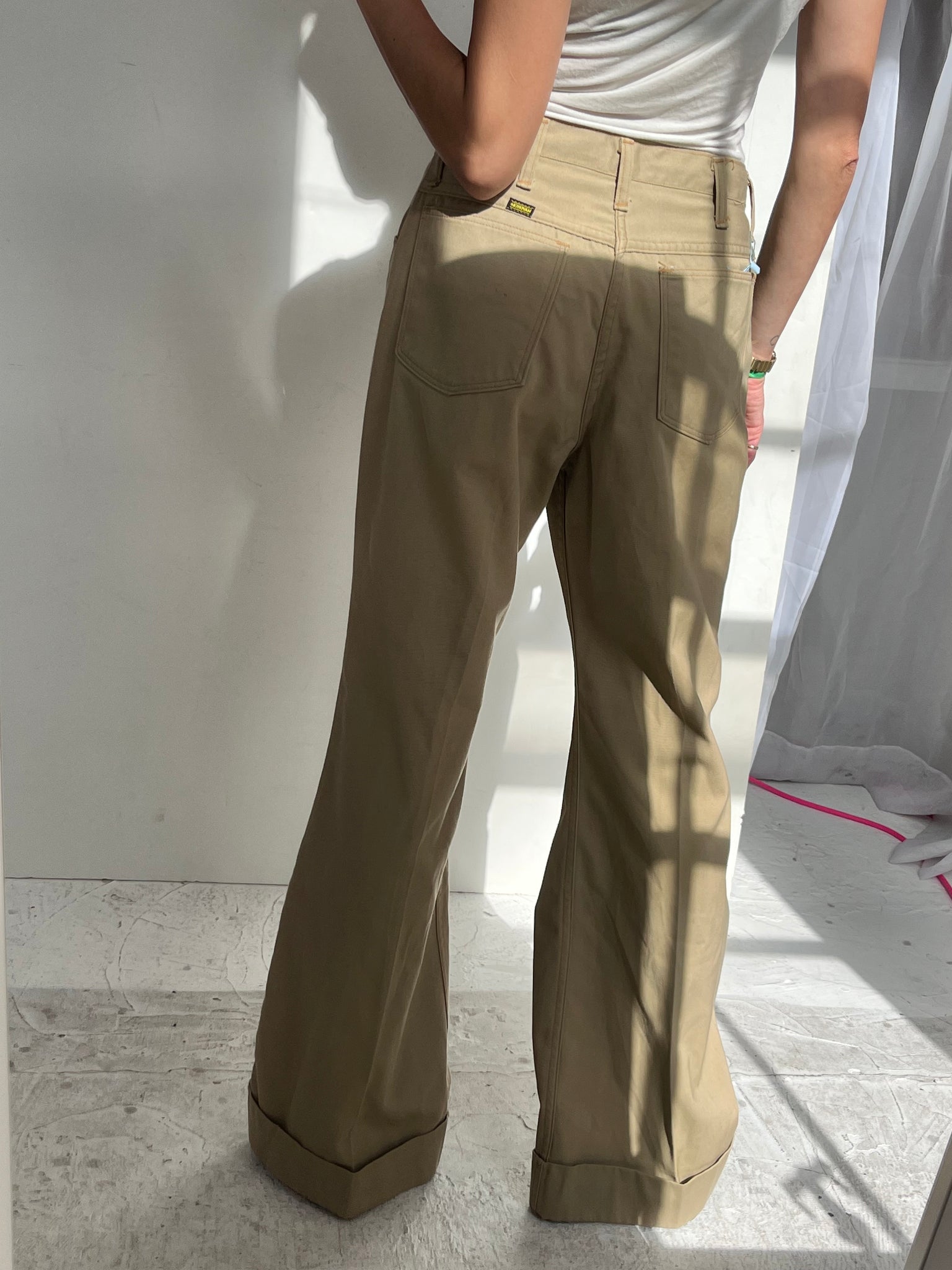 Vintage Maverick Khaki Bell Bottoms