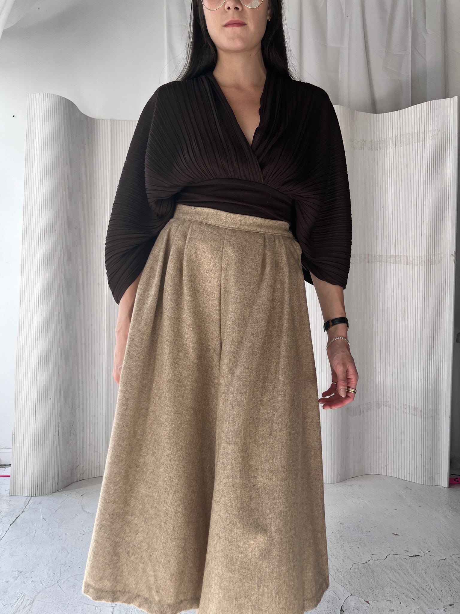 Taupe Culottes Trouser