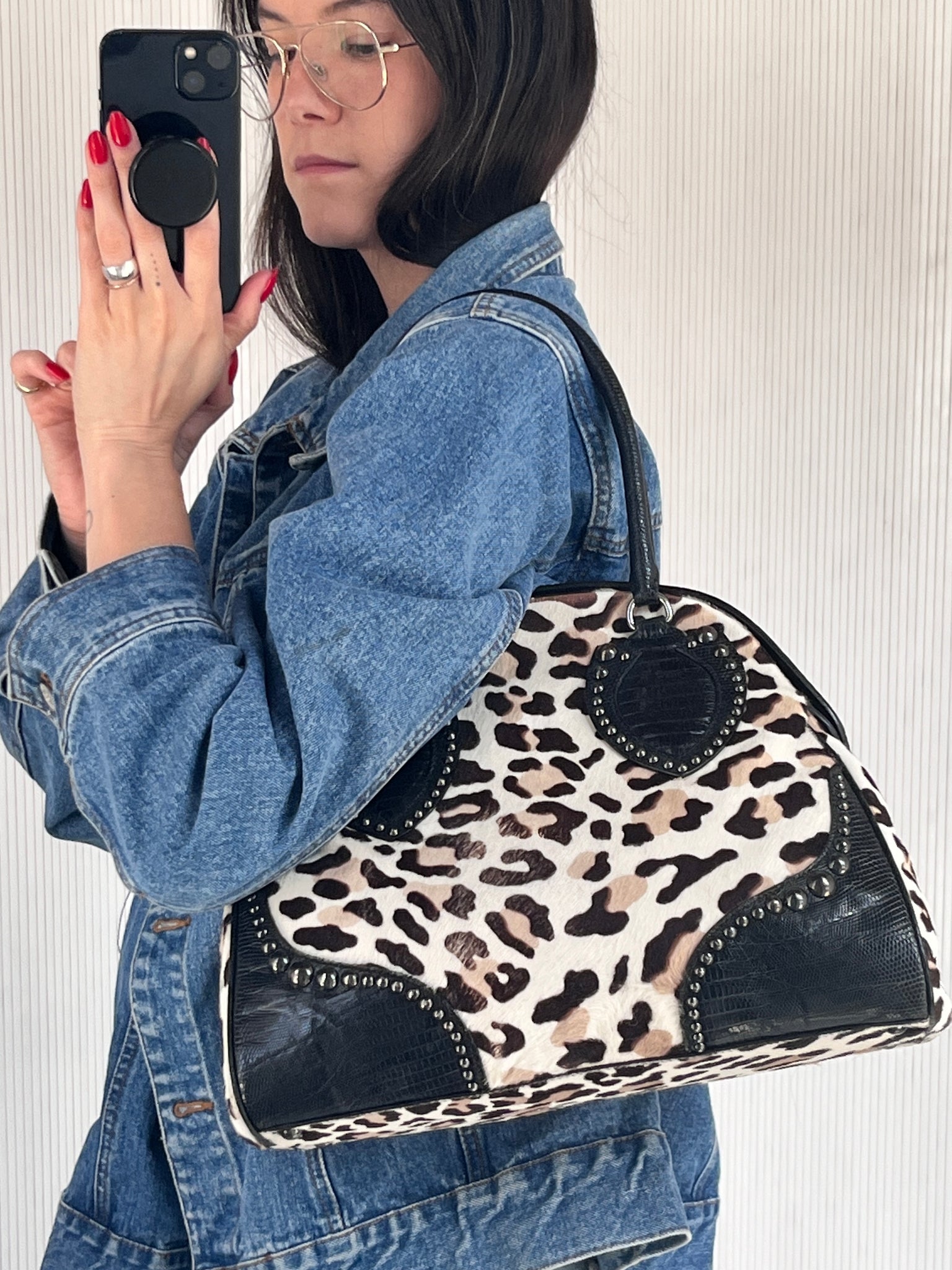 Alaïa Pony Hair leopard bag