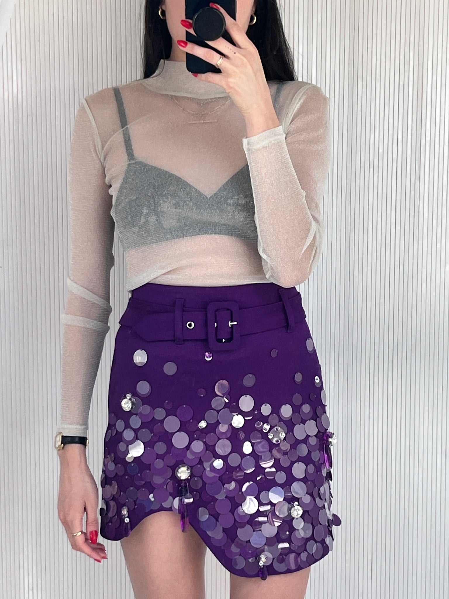 Art Dealer purple skirt