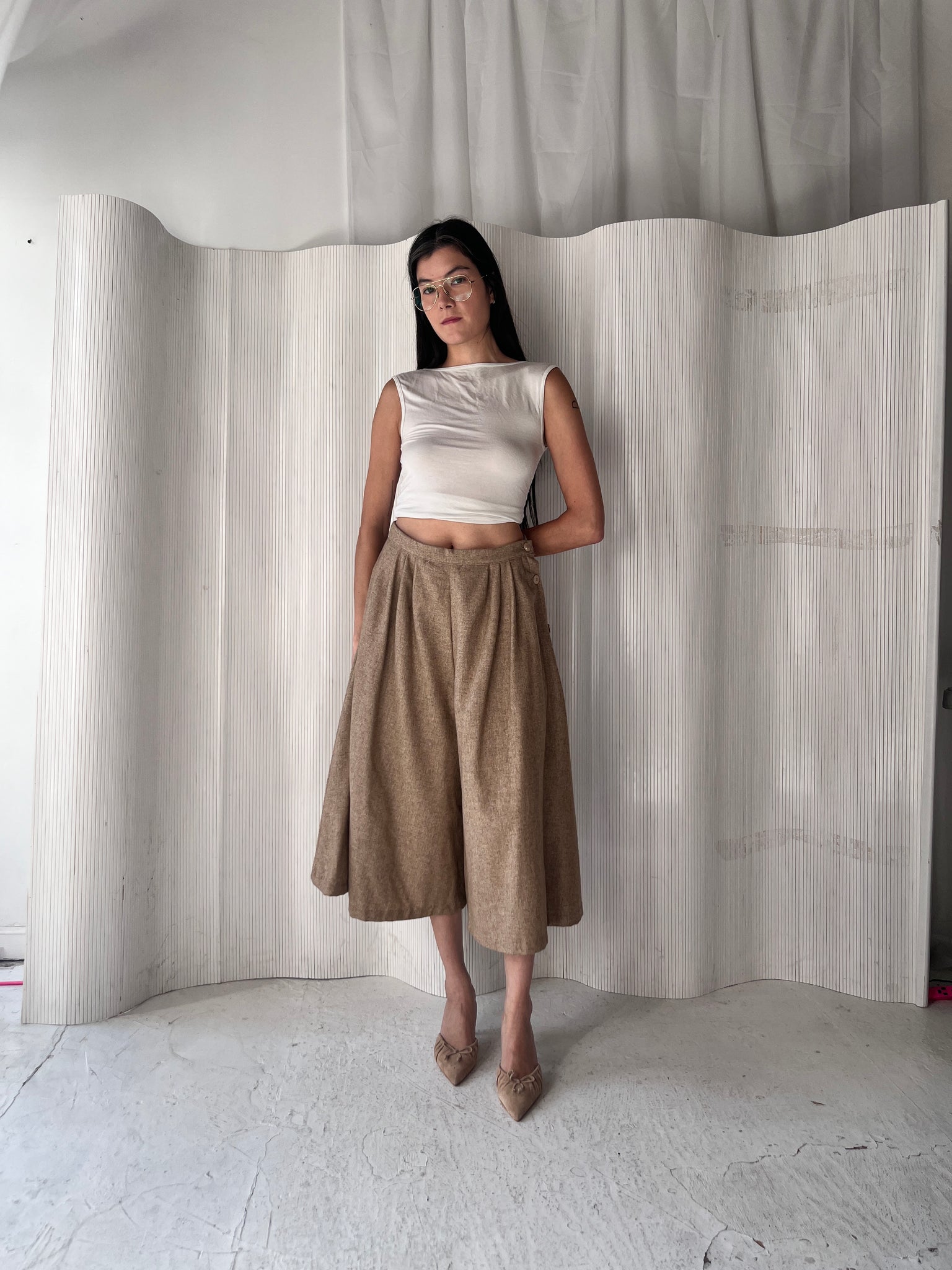 Taupe Culottes Trouser