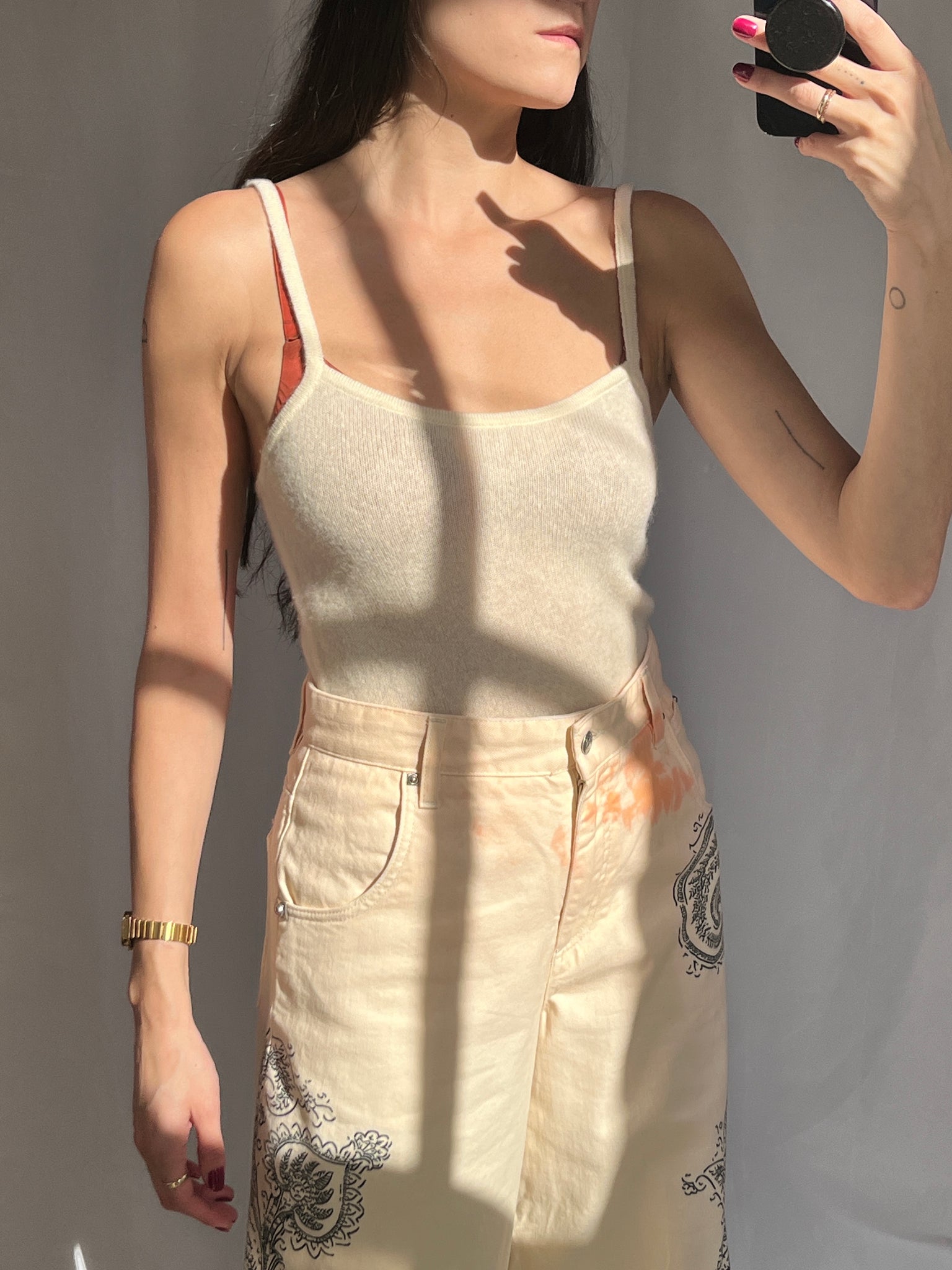 cashmere tank ivory