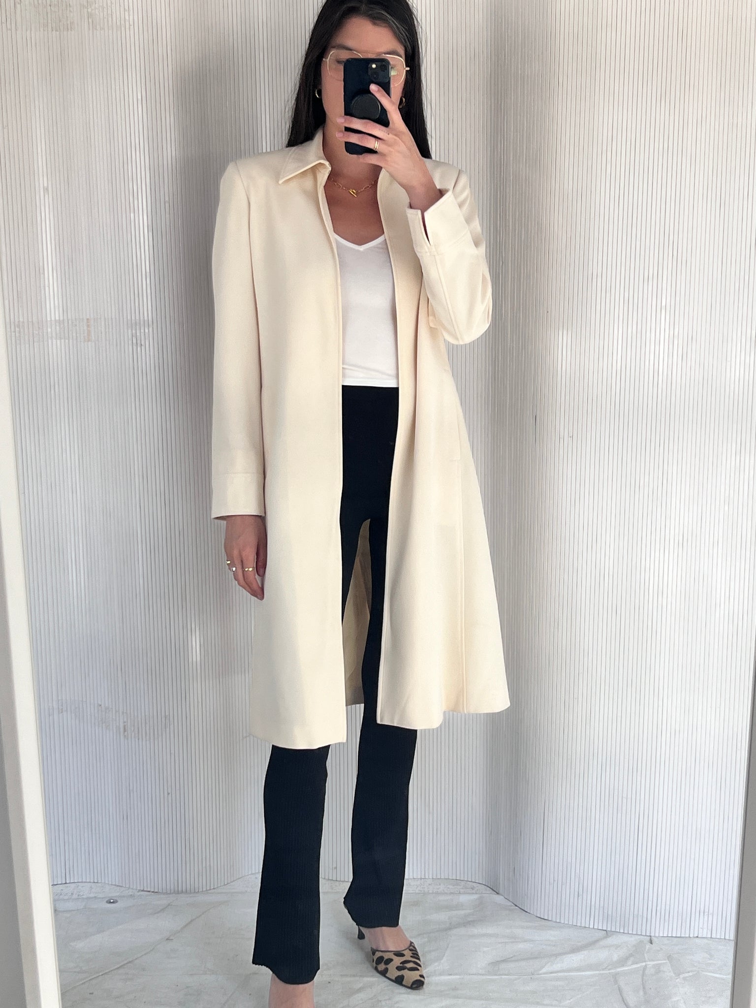 David Emanuel Cream Coat