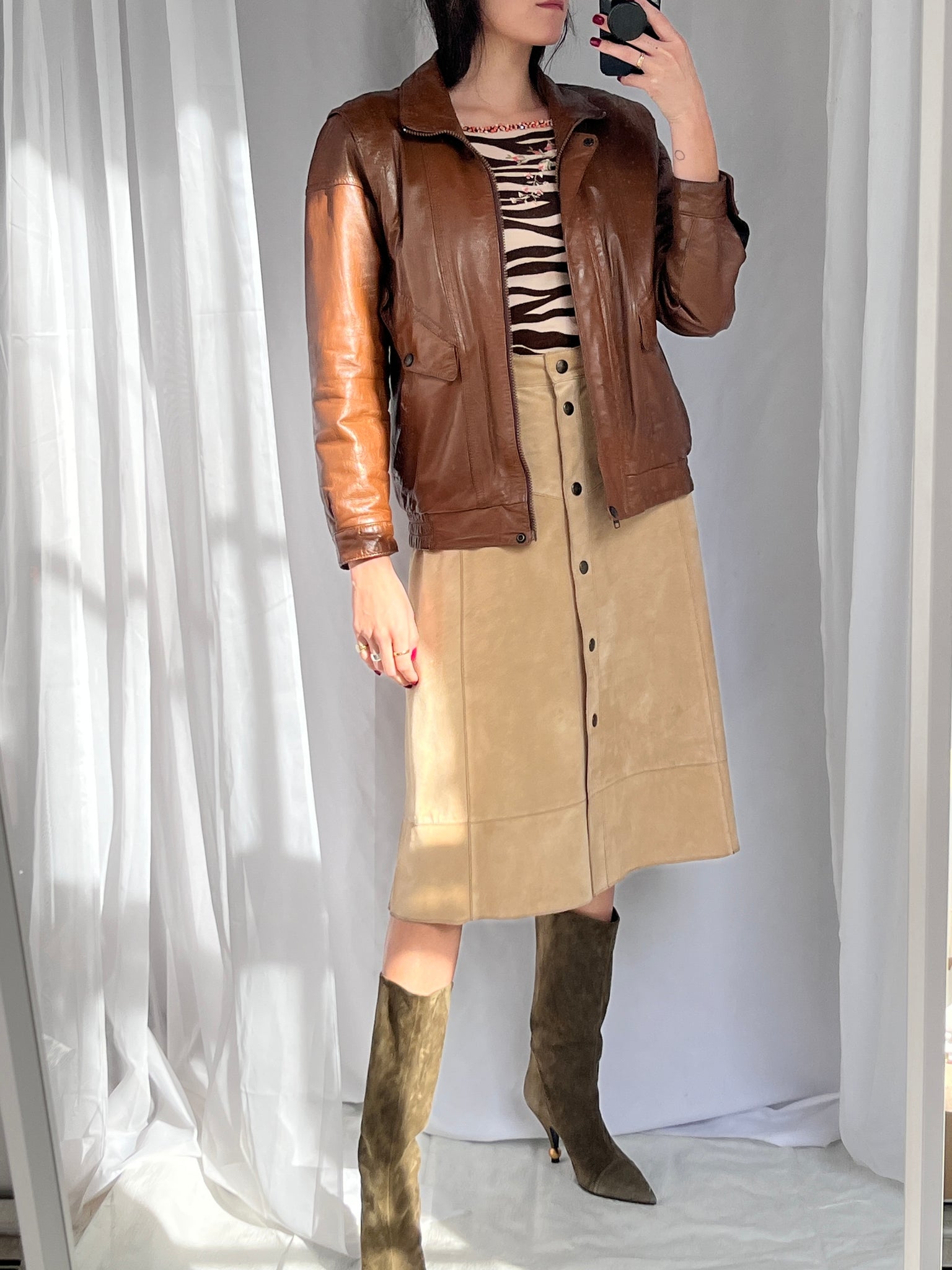 Soft Toffee Leather Jacket