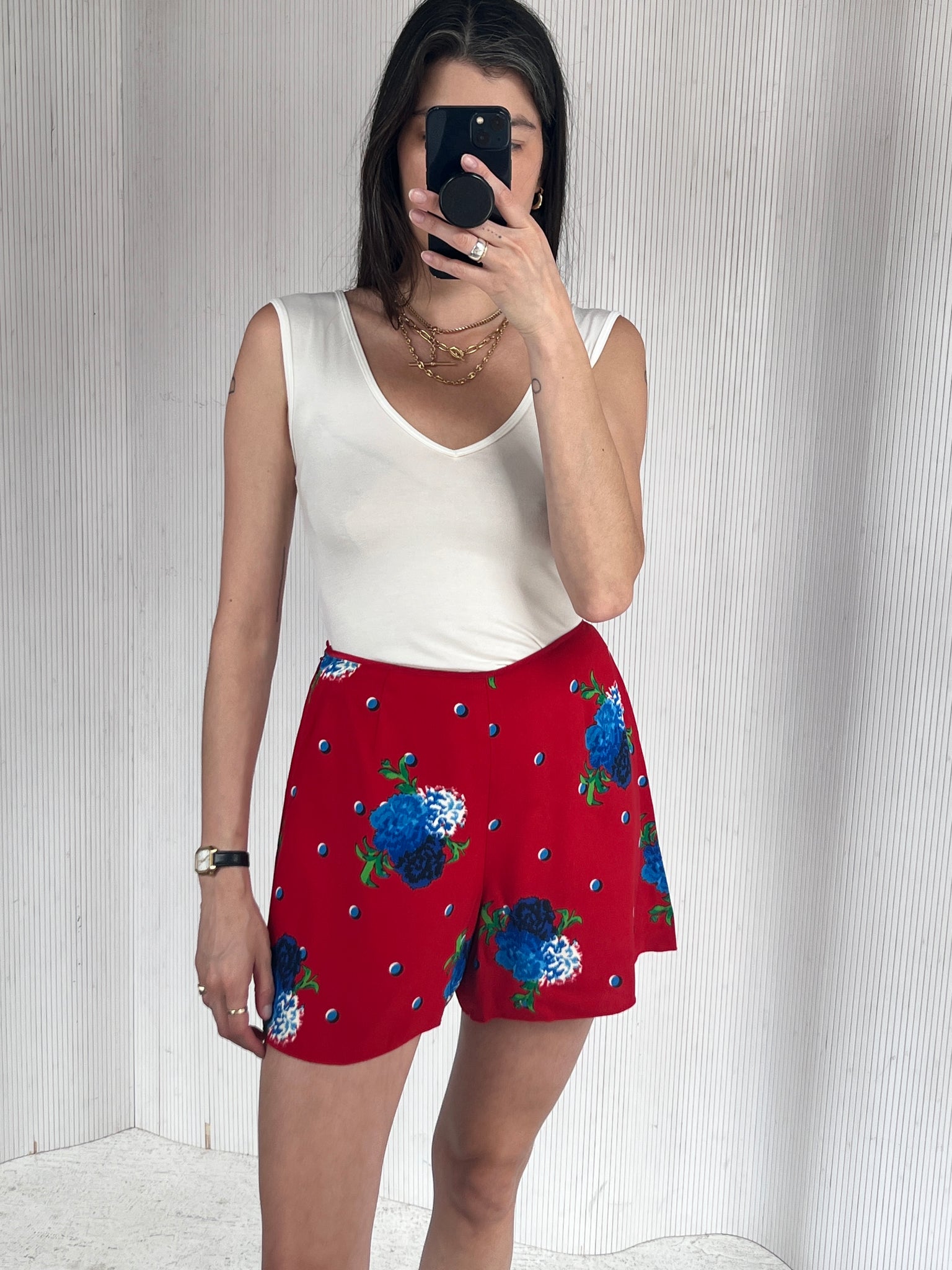 Marc Jacobs red floral short