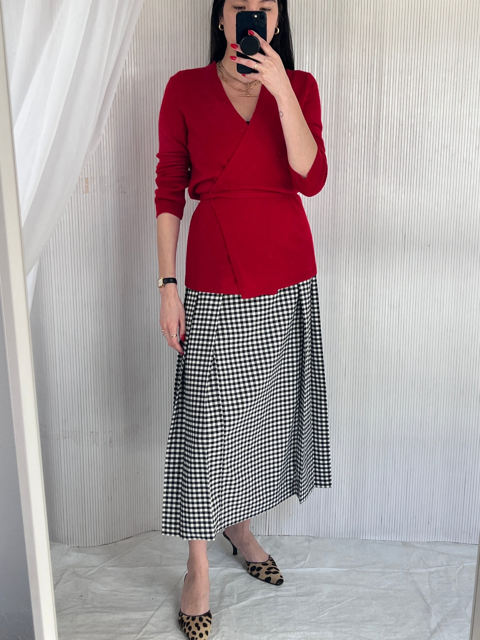 Aligne gingham skirt