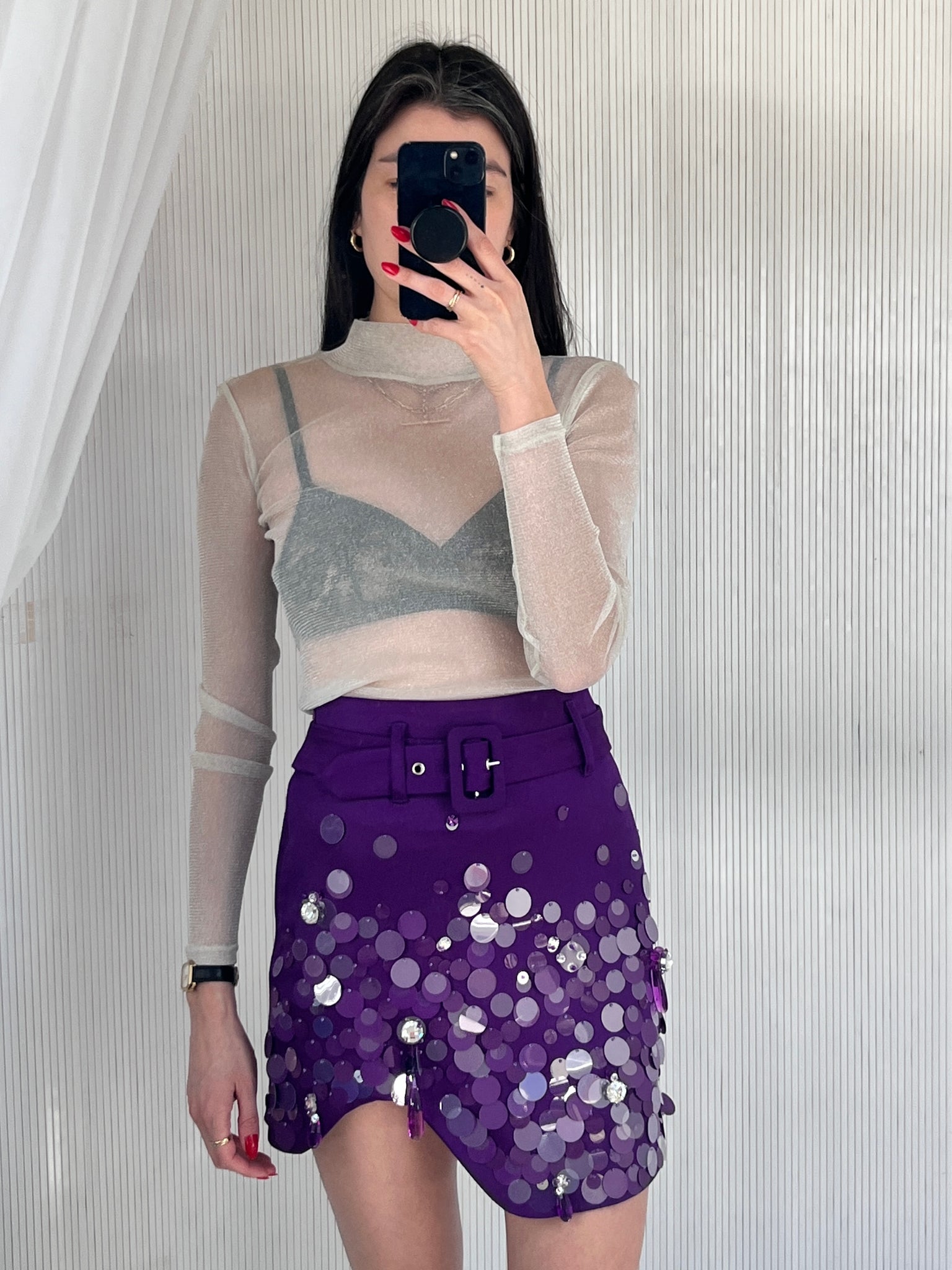 Art Dealer purple skirt