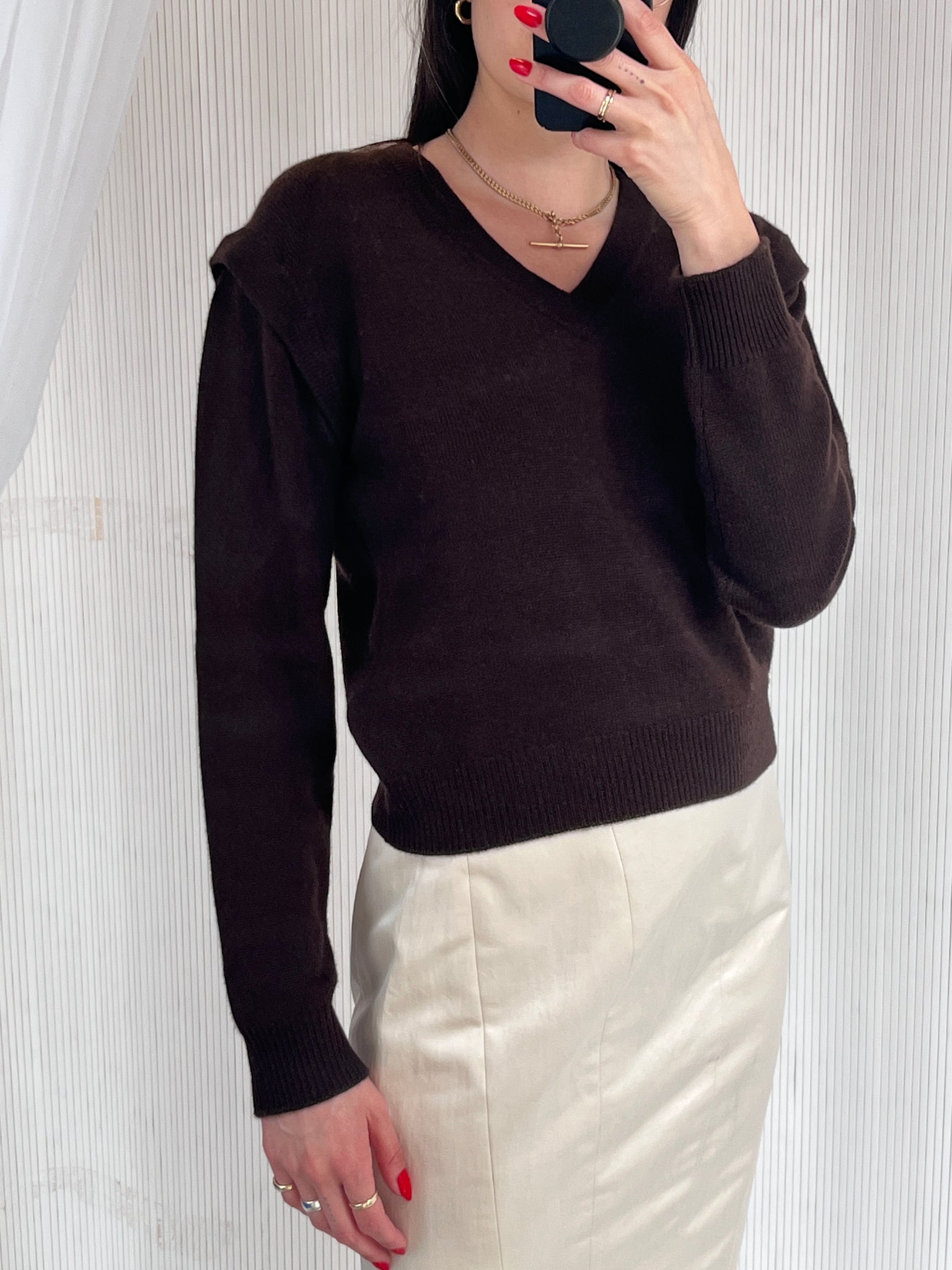 Brown Cashmere Sweater/Vest