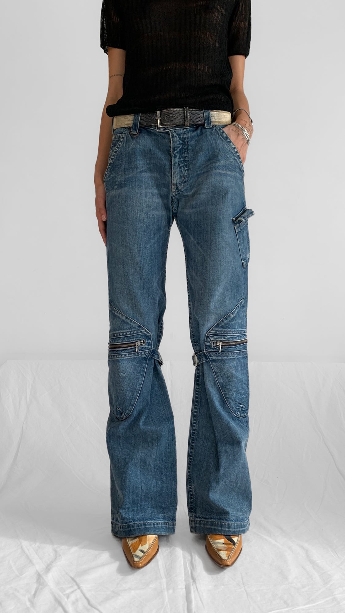 Armani Zip-Knee Cargo Jeans