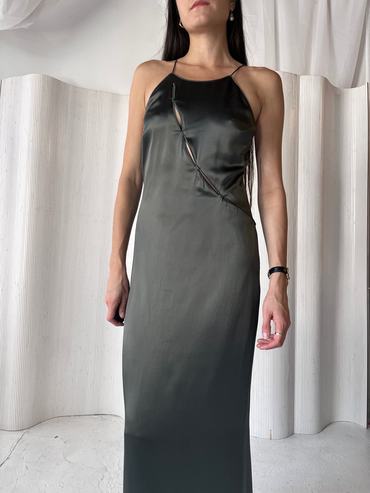 Vintage Armani Gunmetal Gown