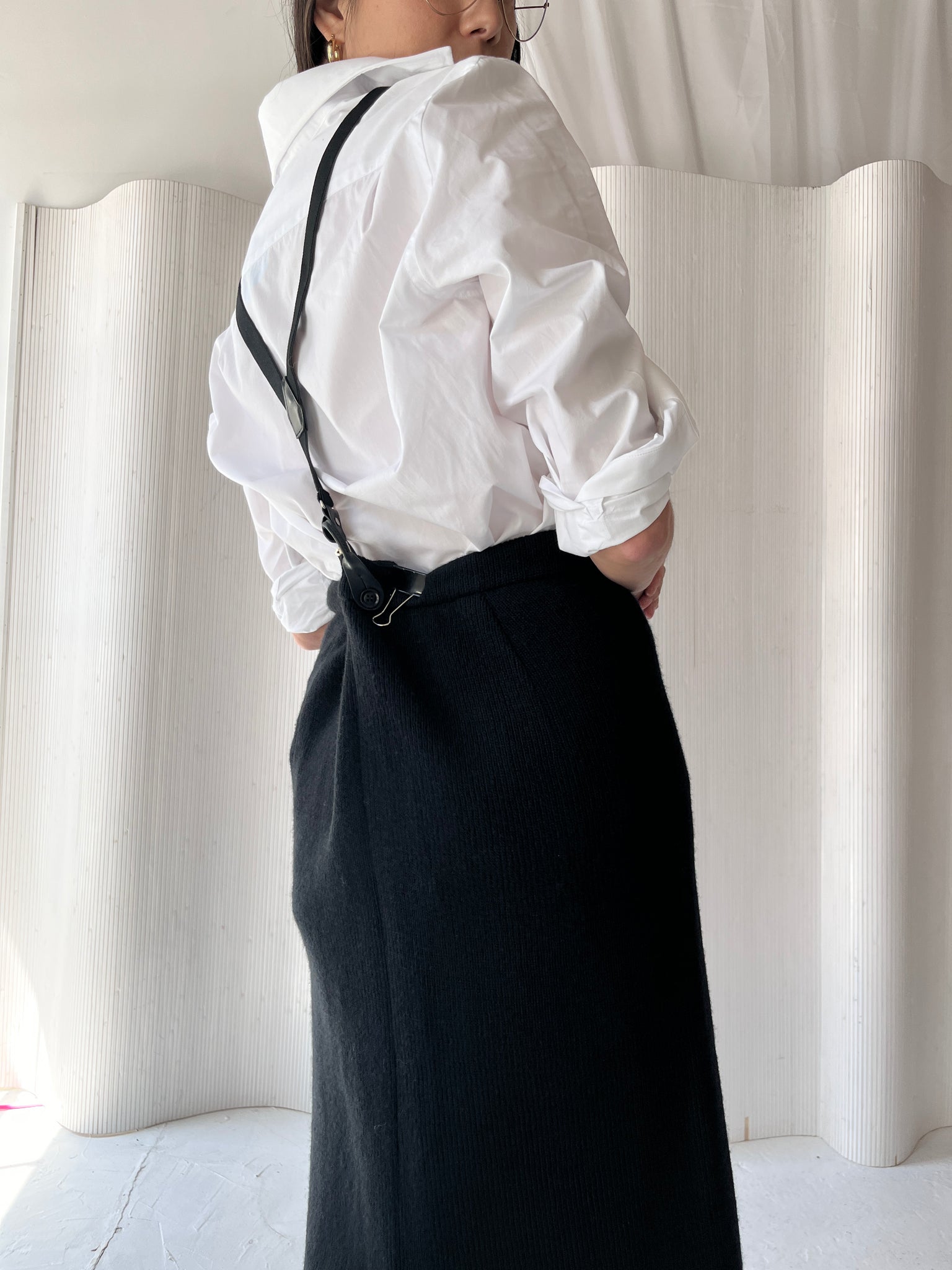 Y’s Yohji Yamamoto suspenders skirt