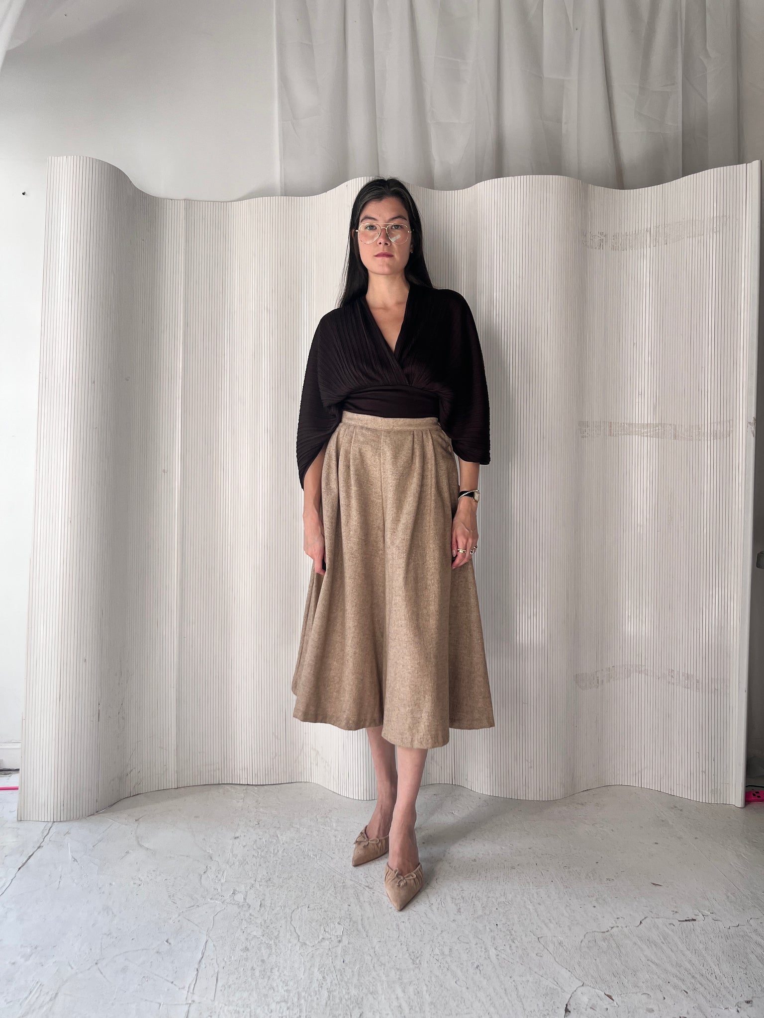 Taupe Culottes Trouser