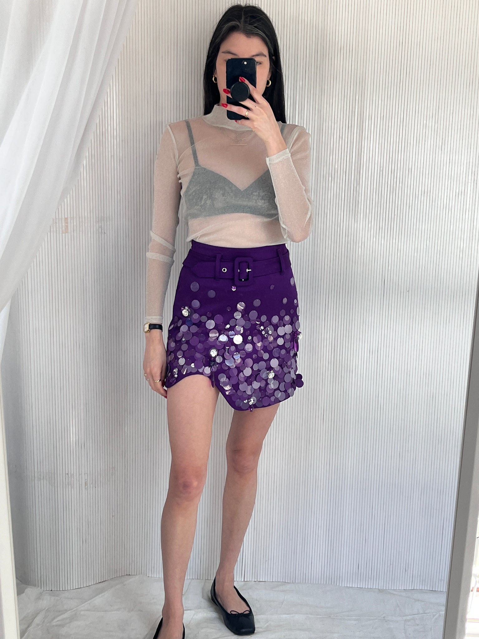 Art Dealer purple skirt