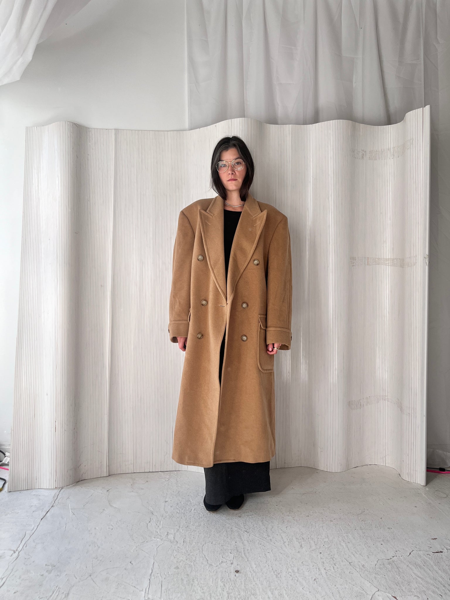 Vintage RL double breasted camel hair coat