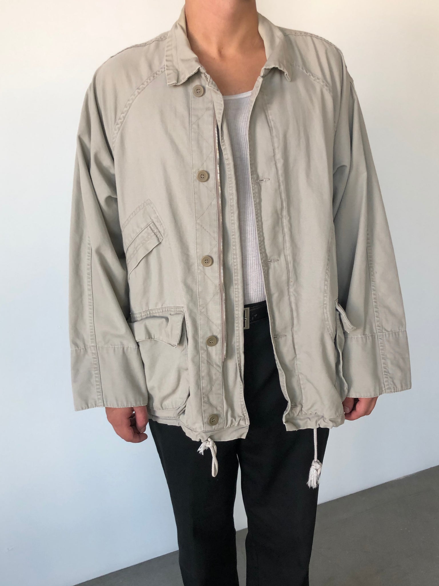 Guess Khaki Canvas Raglan Barn Jacket