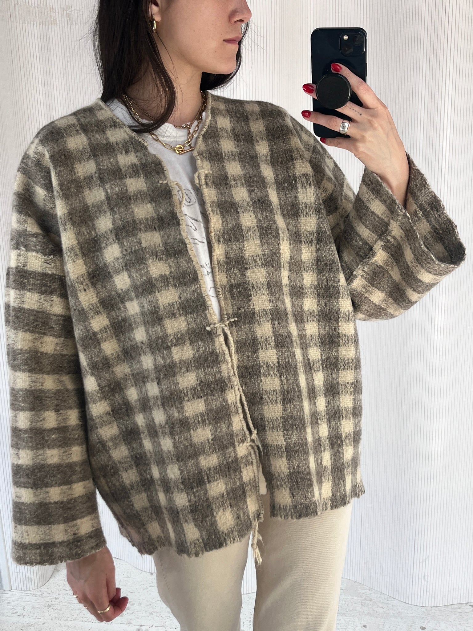 Antique Wool Overshirt Checked