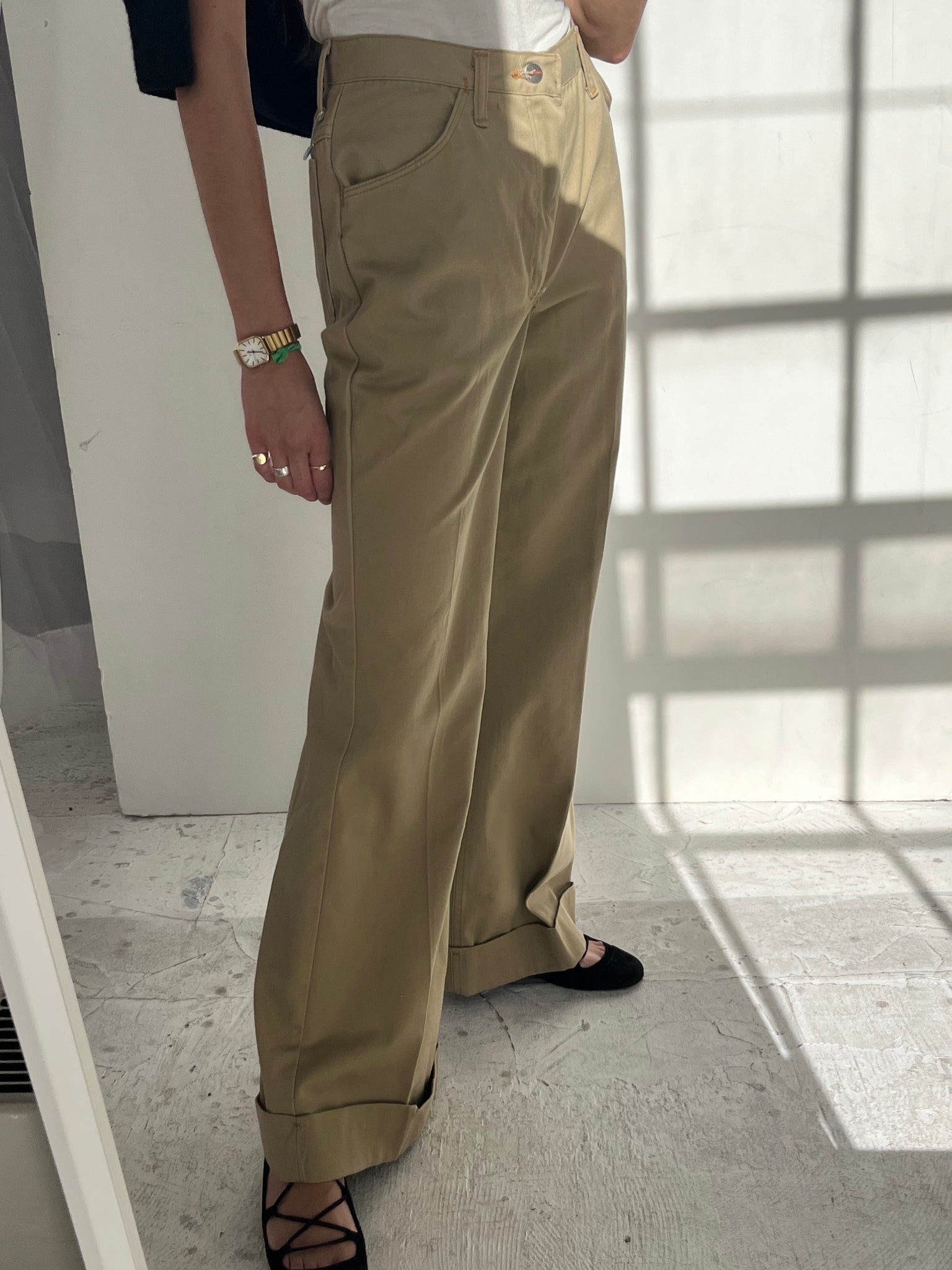 Vintage Maverick Khaki Bell Bottoms