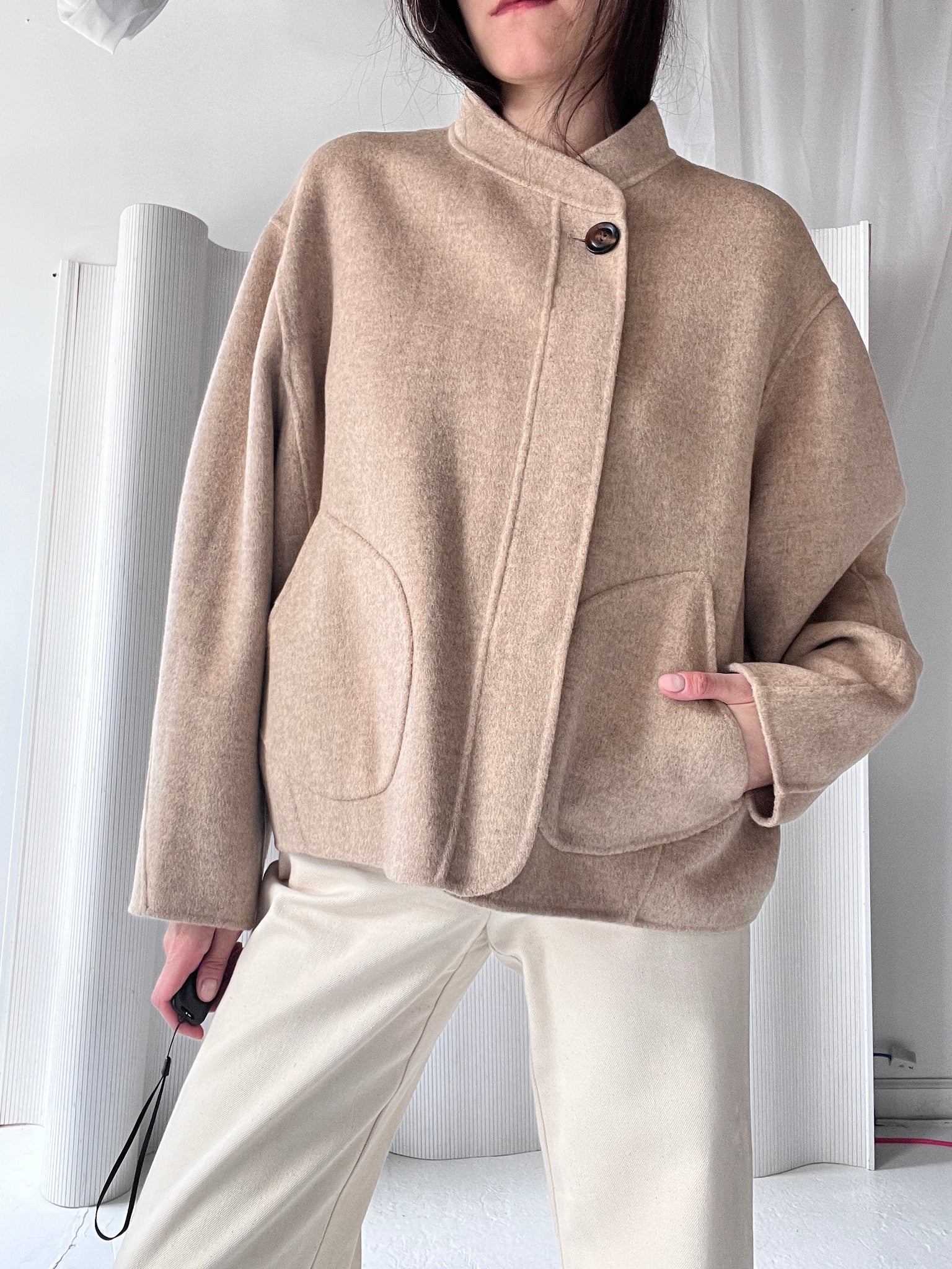 oatmeal wool jacket