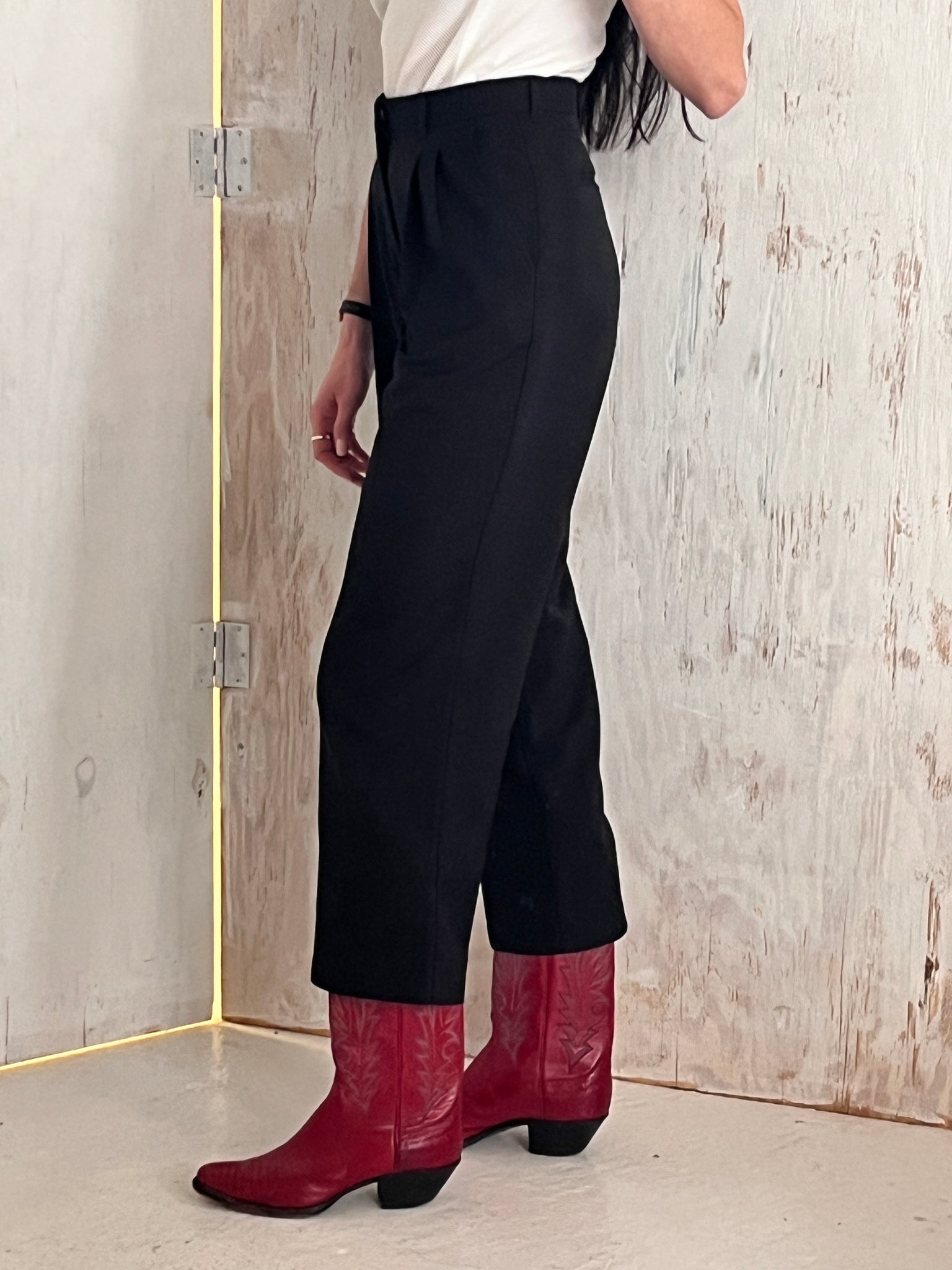 Pleated Black Trousers