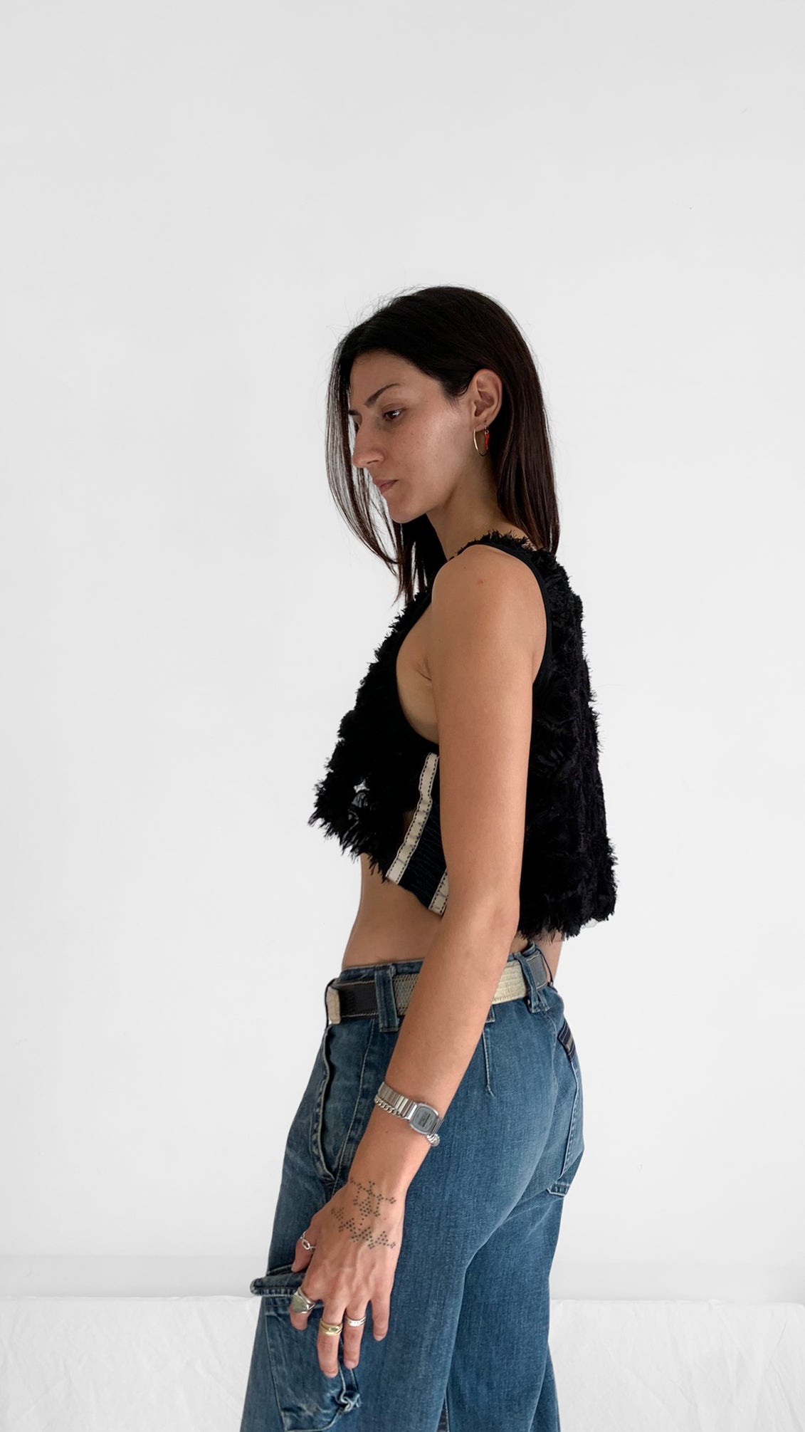 Bottega Rosettes Cropped Vest