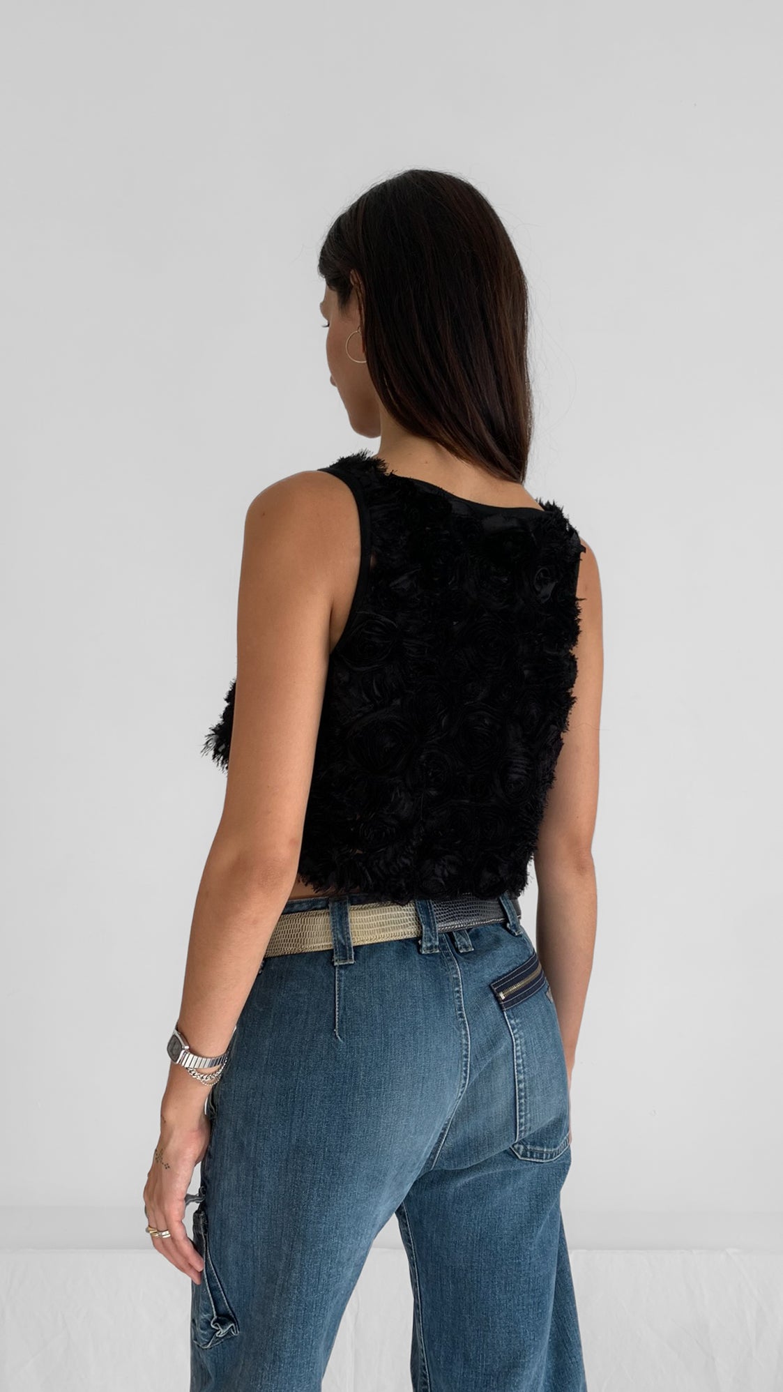 Bottega Rosettes Cropped Vest