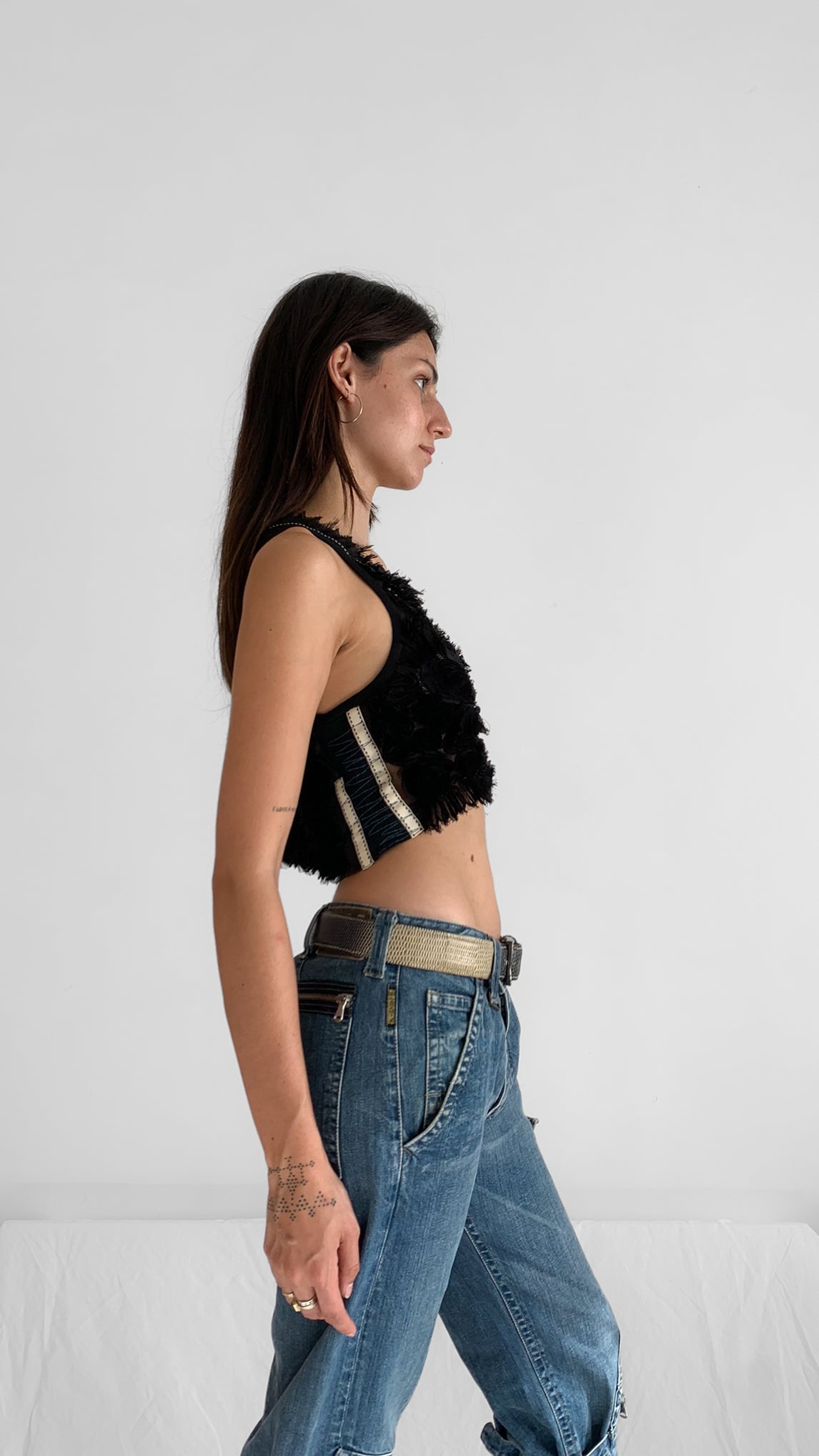 Bottega Rosettes Cropped Vest