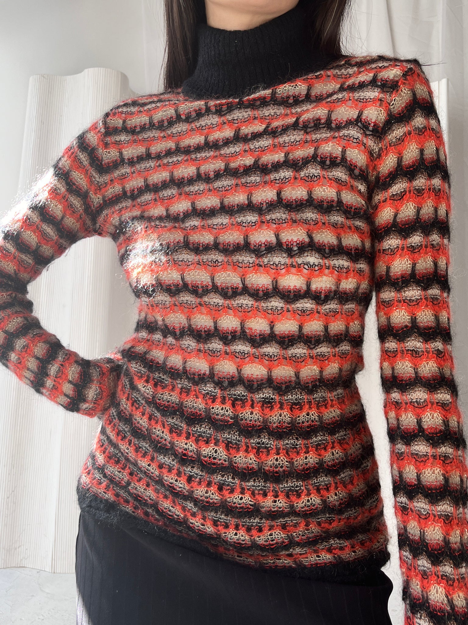 Christian Lacroix Orange and Brown Jumper