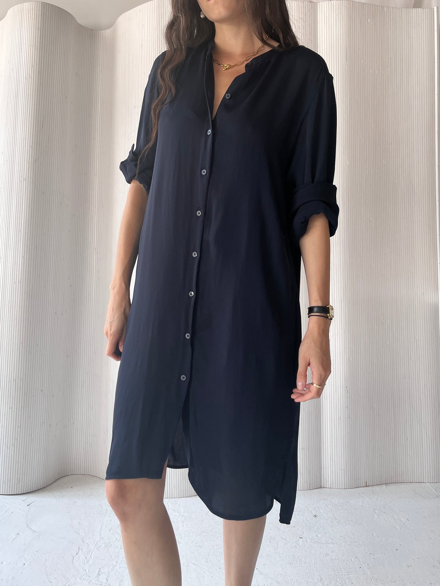 Stella McCartney navy shirt dress