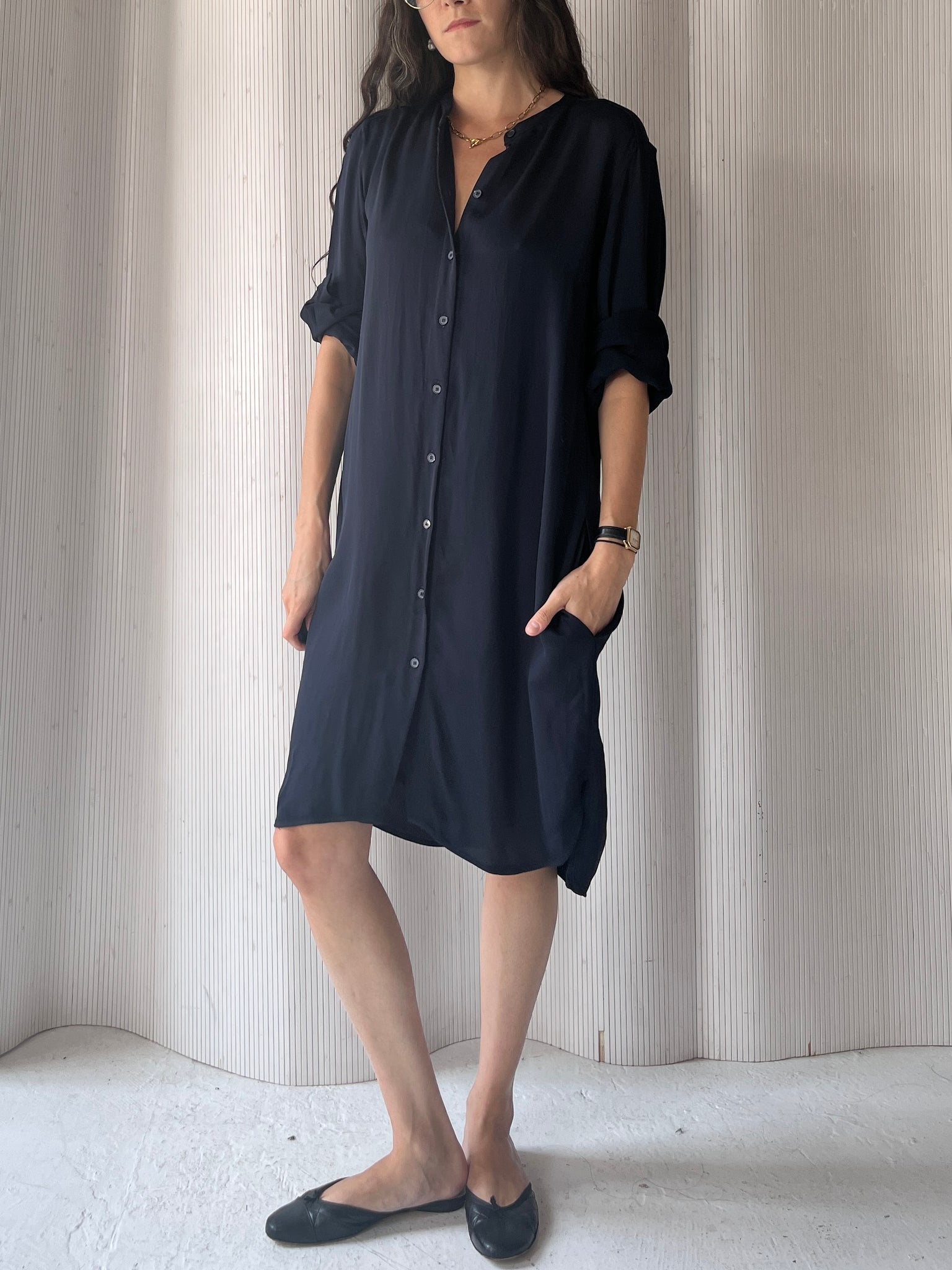 Stella McCartney navy shirt dress