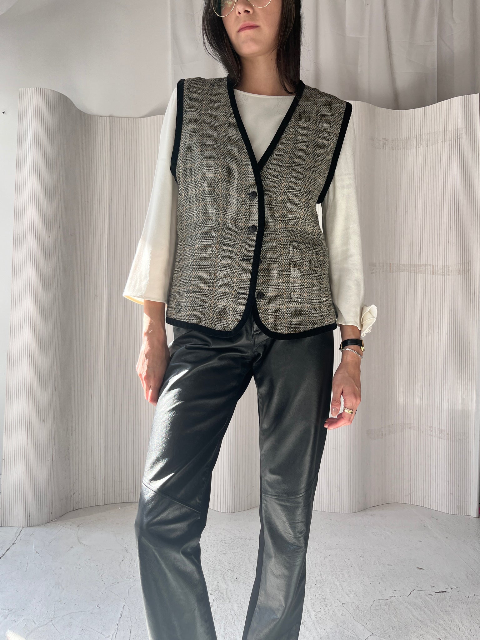 Tweed Glen Plaid Vest