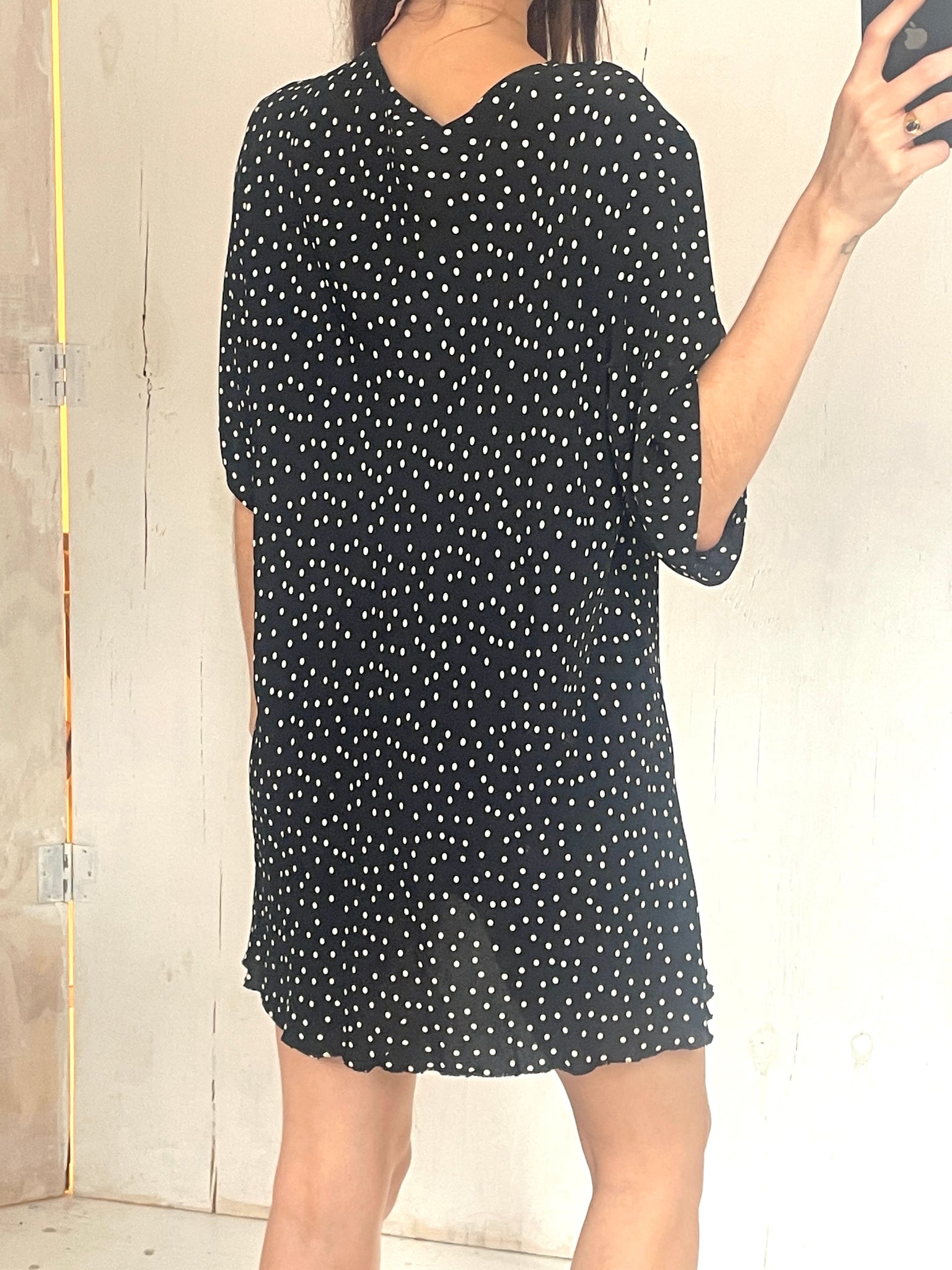 Vintage Mini Shift Polka Dot Dress