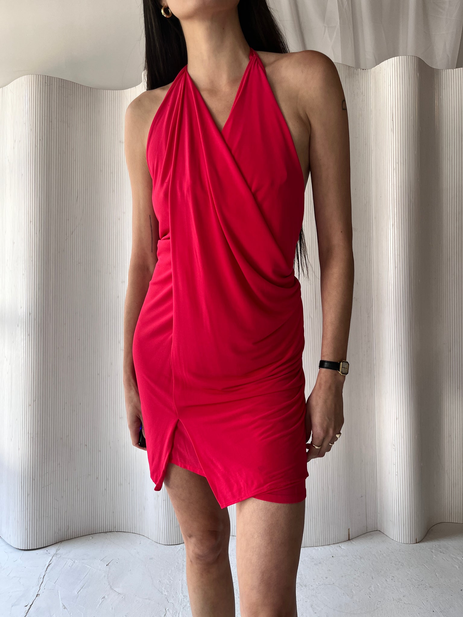 Plein Sud 2000s Pink Backless Dress