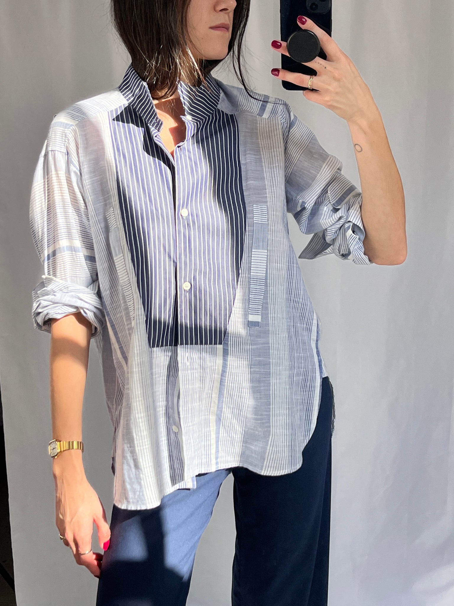 Loewe striped shirt blue