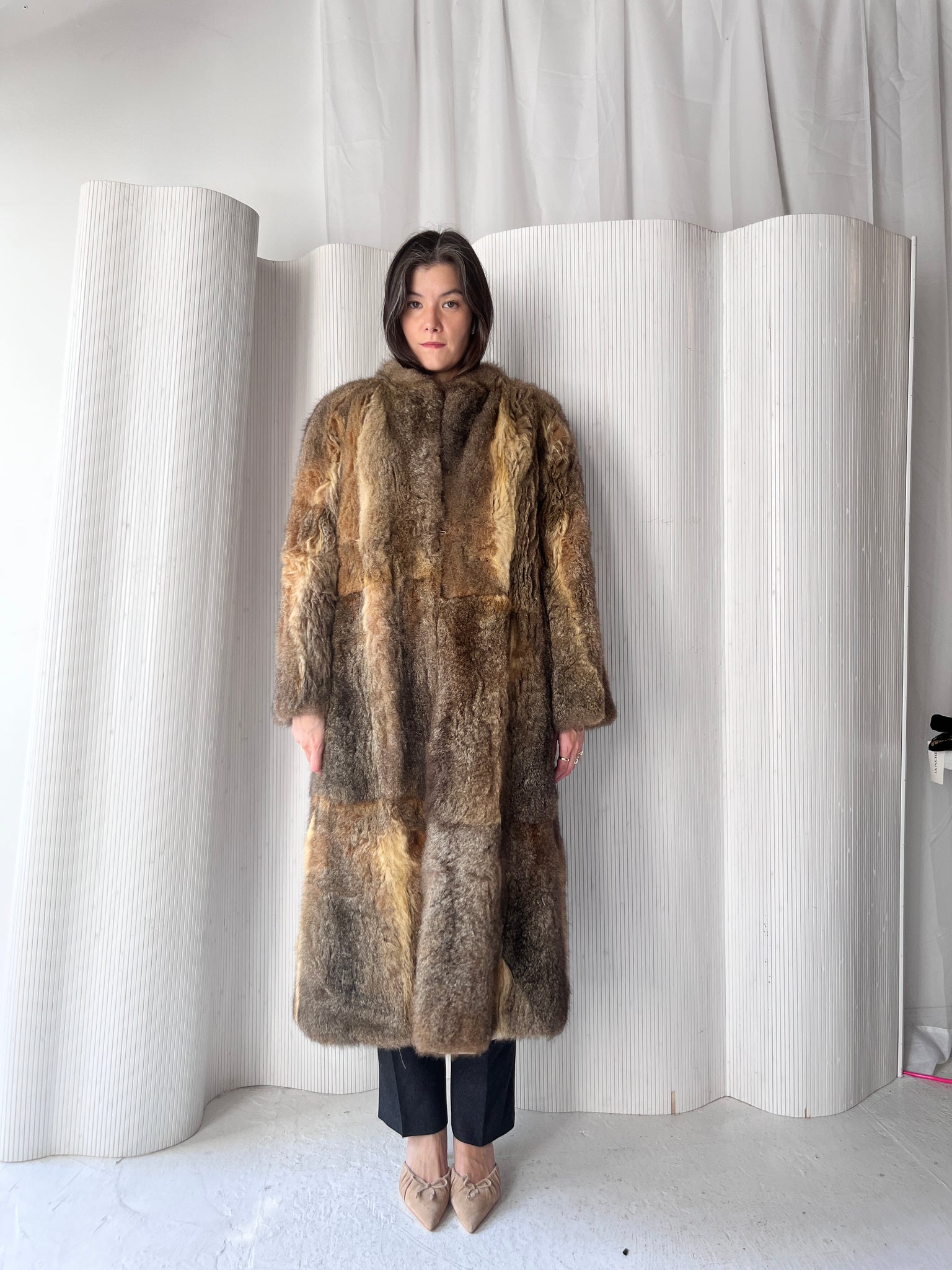 Full length fur coat