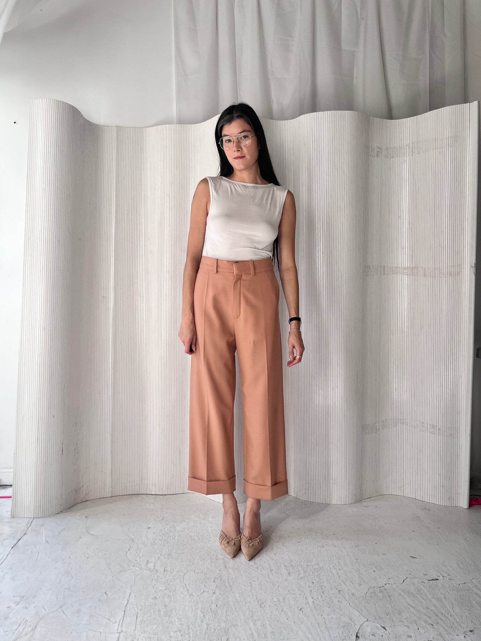 Chloe Rose Peach Trousers