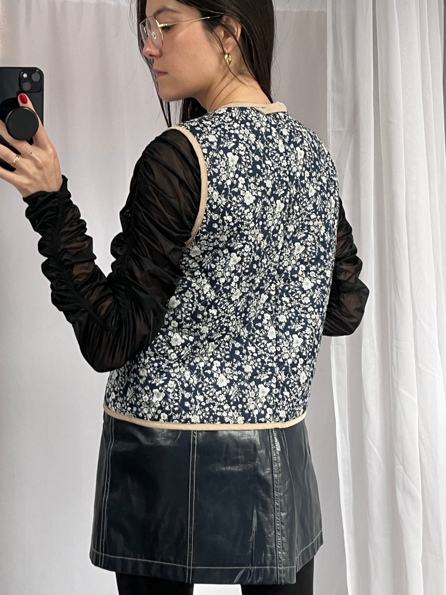 APOF floral reversible vest