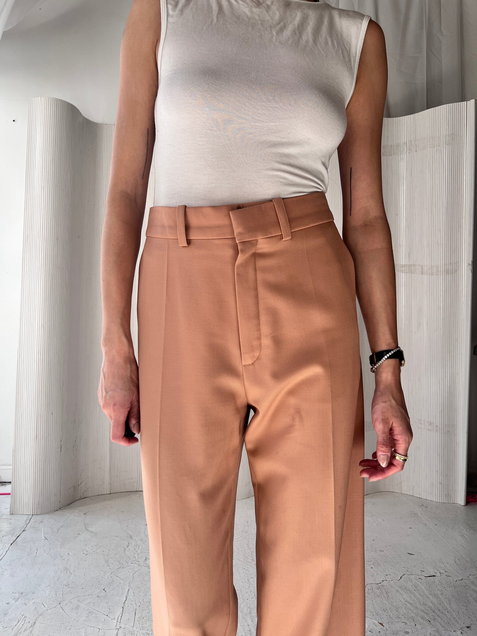 Chloe Rose Peach Trousers