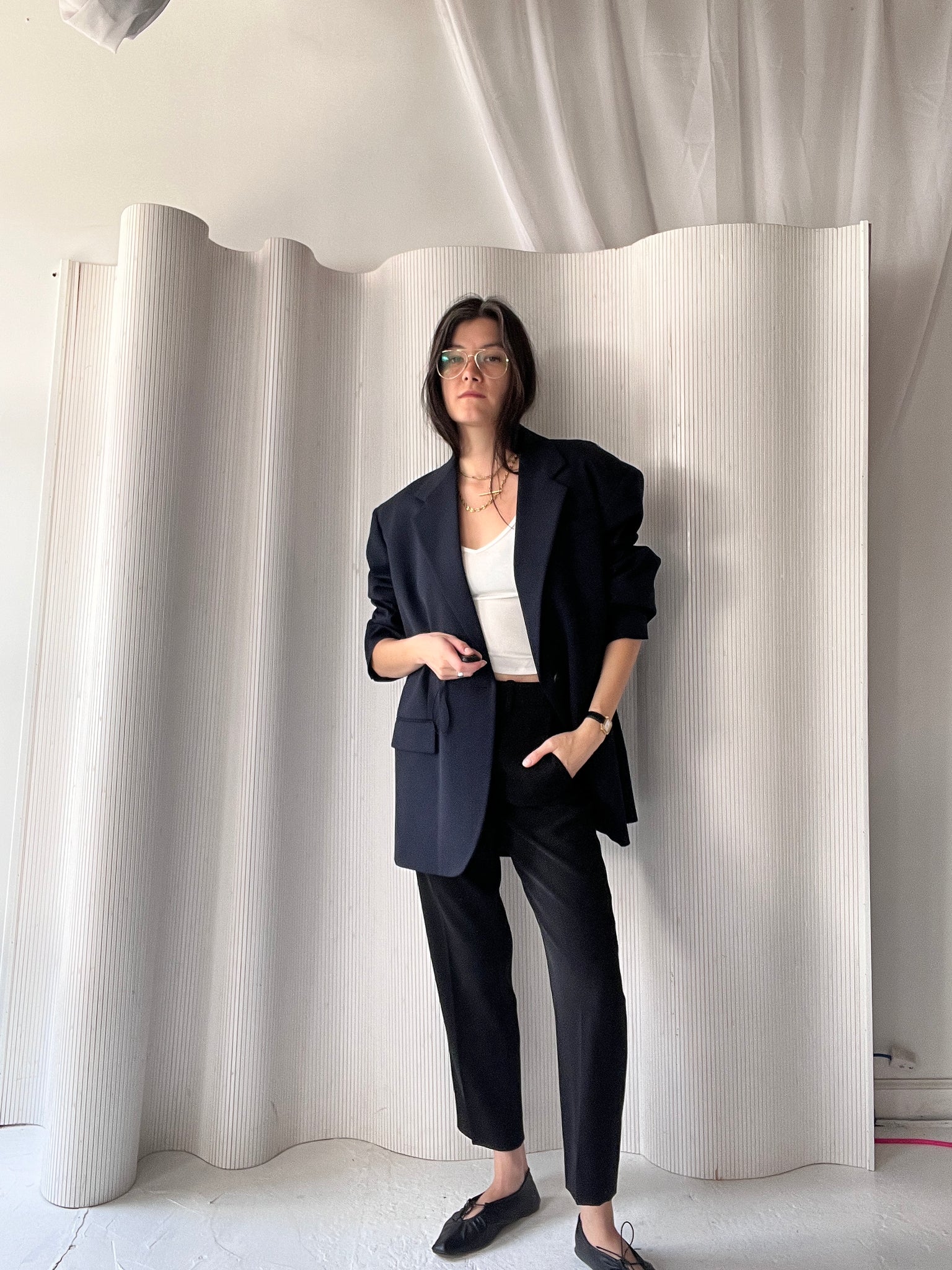 Weekend by Max Mara navy oversized blazer