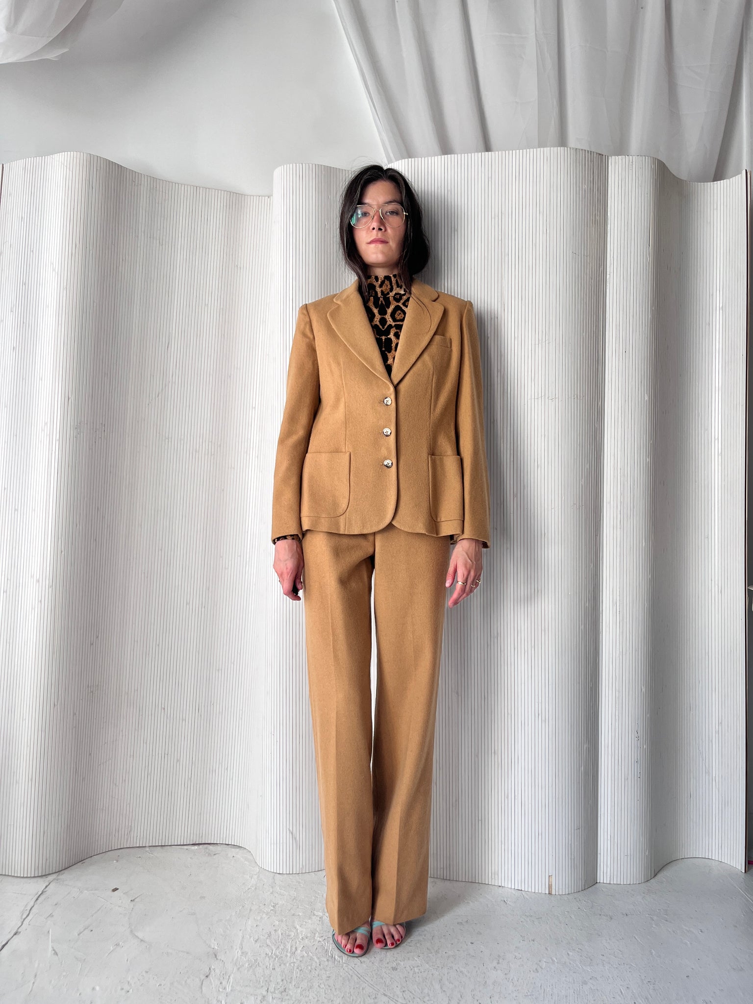 1970s Camel Wool Suit