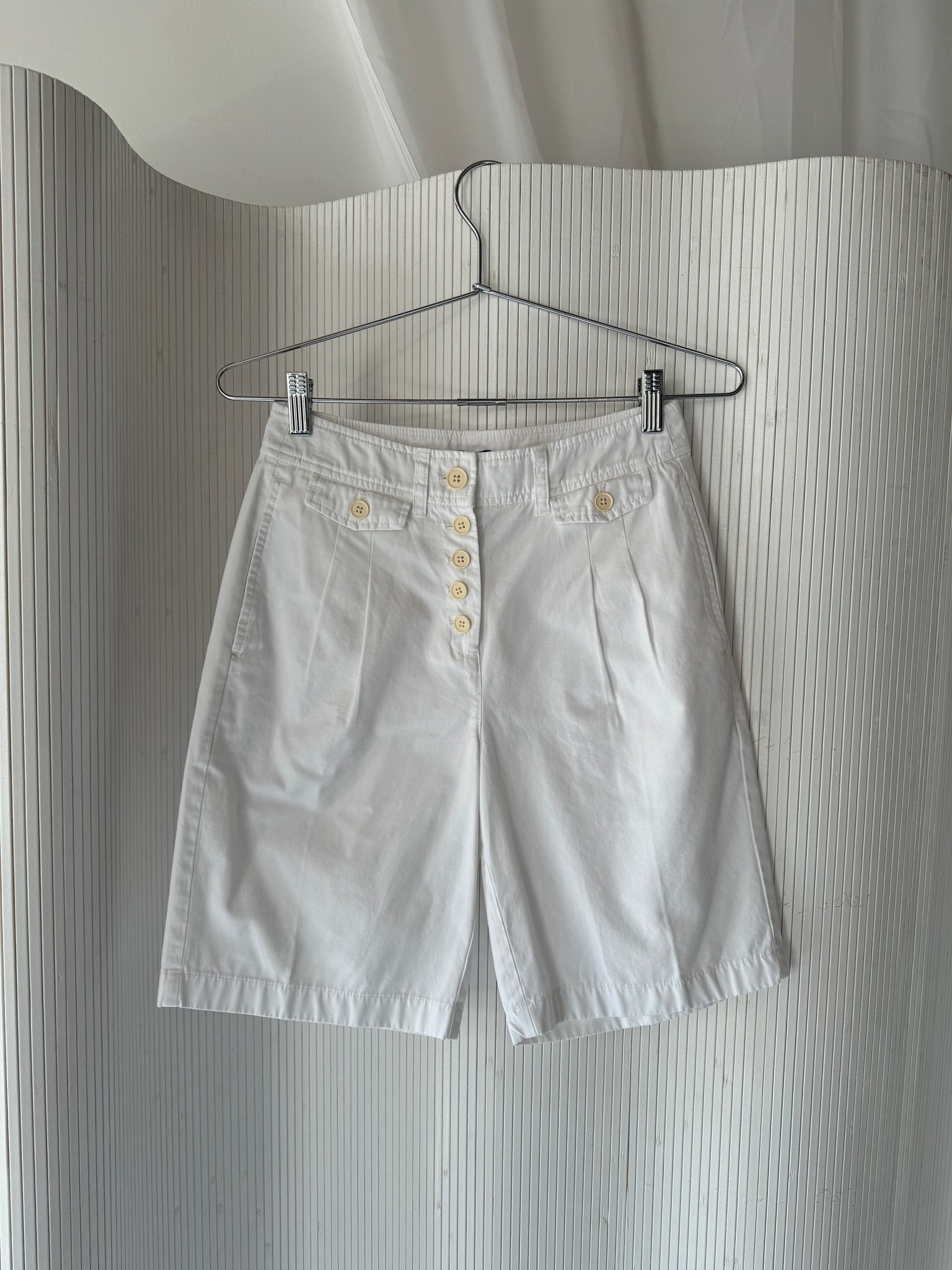 JCrew white cotton sailor short