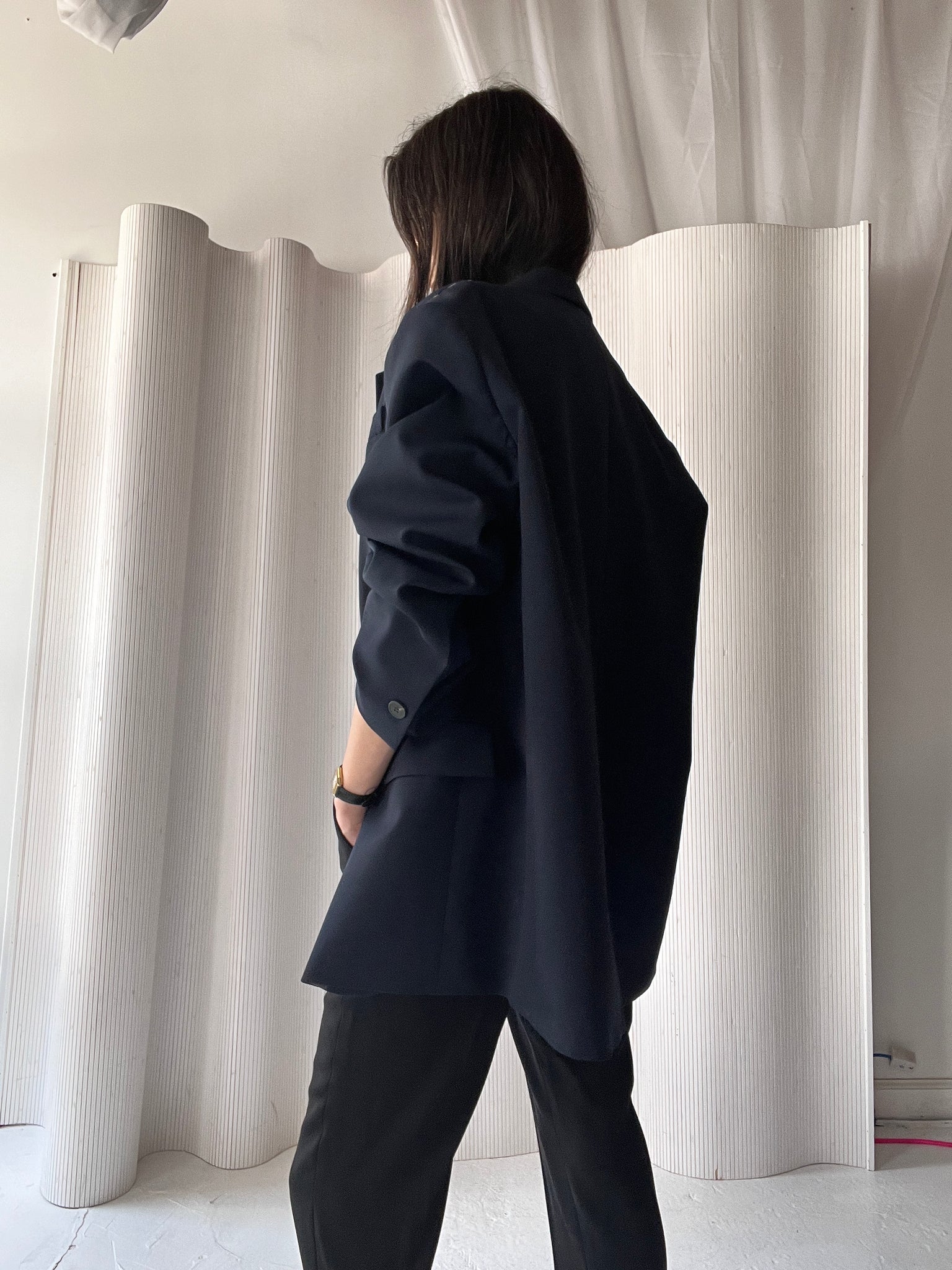 Weekend by Max Mara navy oversized blazer