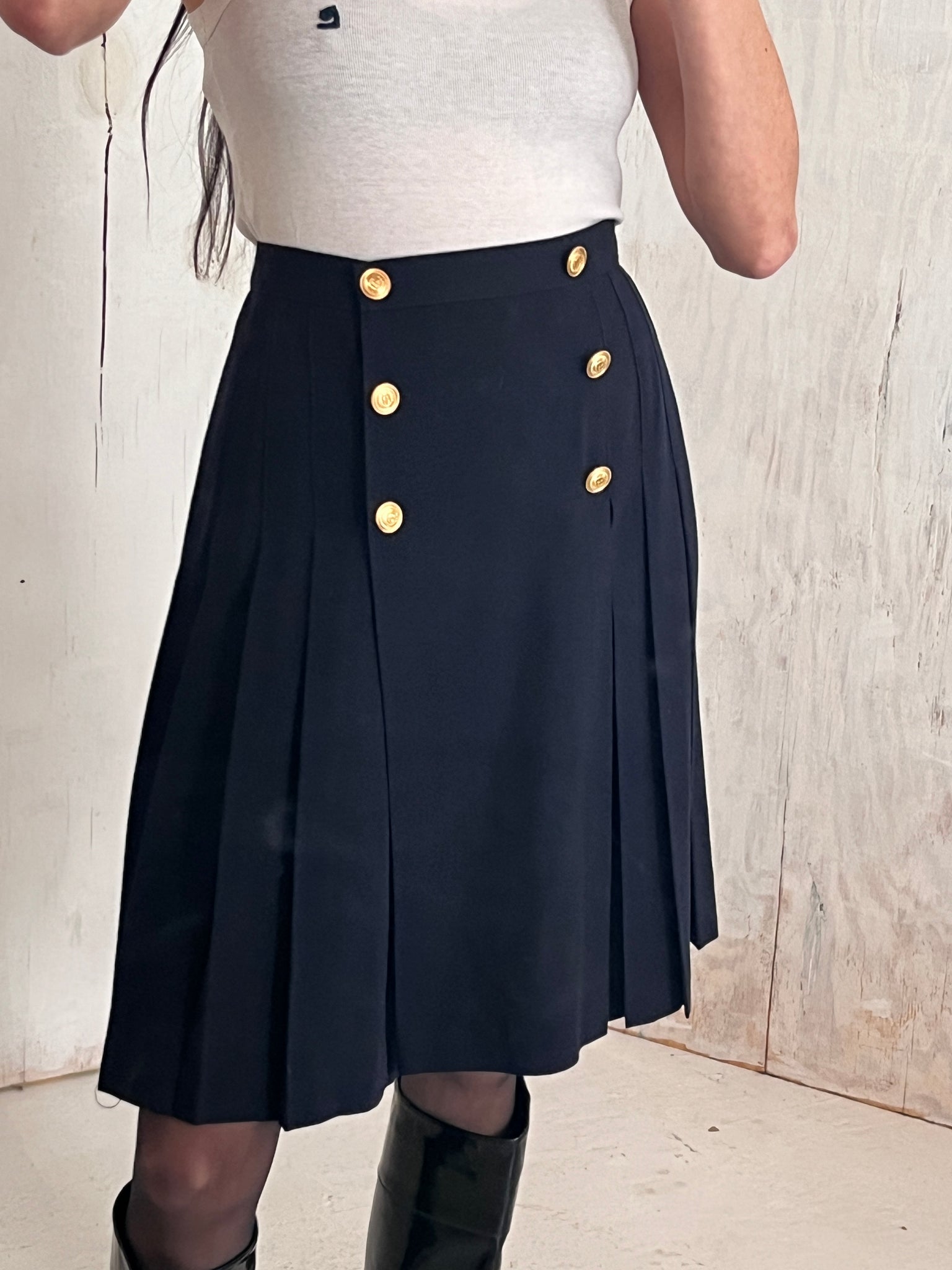 Liz Claiborne Wool Pleated Skirt