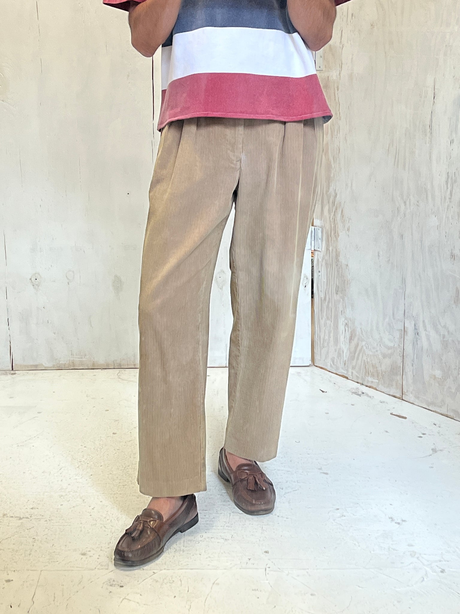 Tommy Hilfiger pleated corduroy trousers