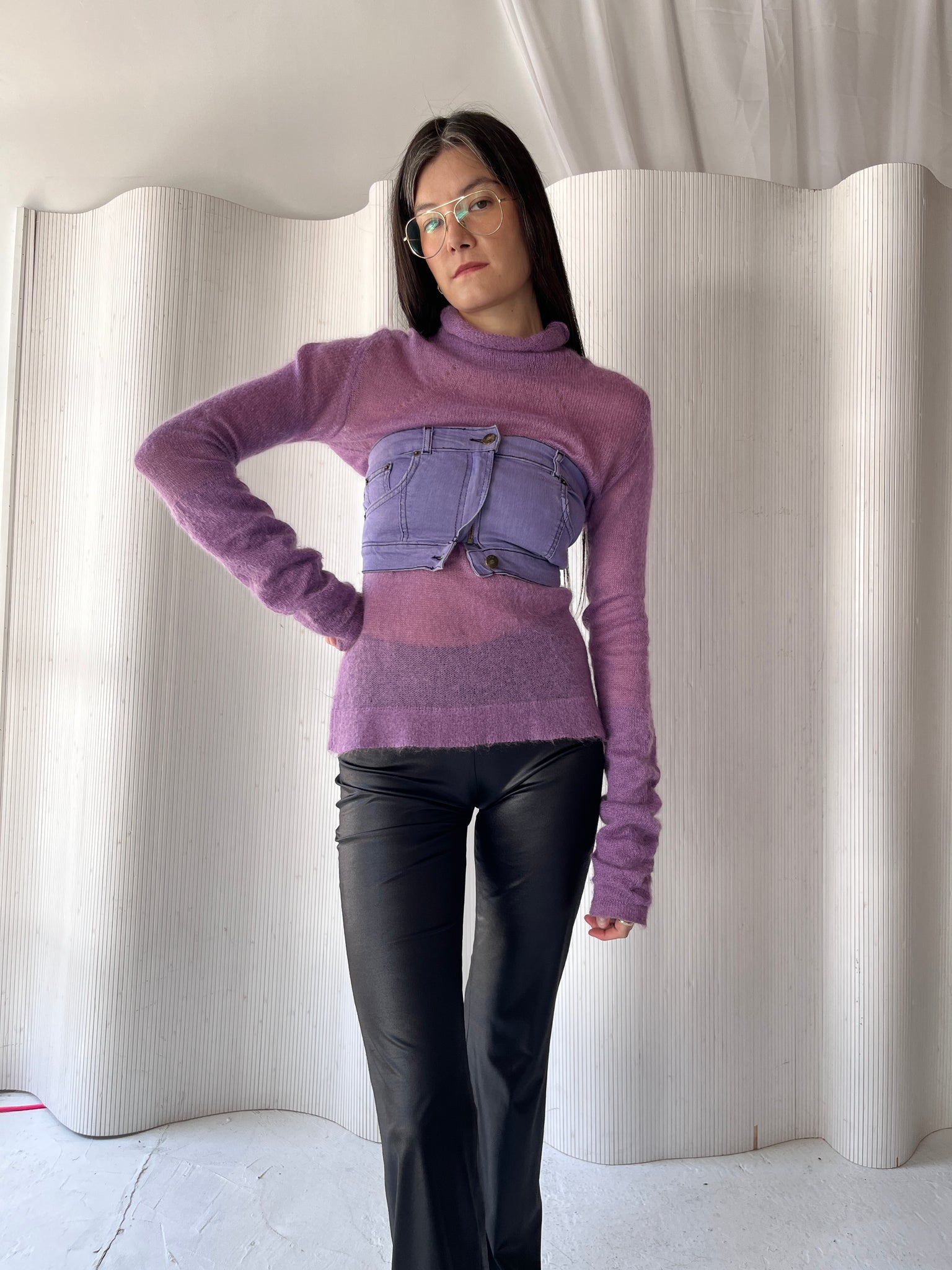 Plein Sud Jeans 1990s Lilac Bra Top