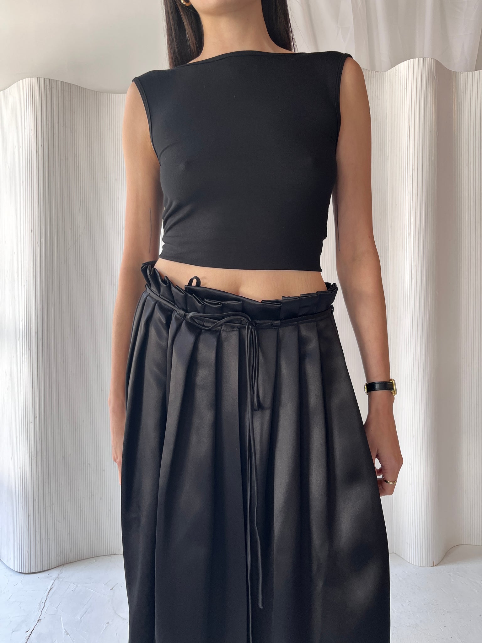 Plein Sud 2000s Black Pleated Skirt