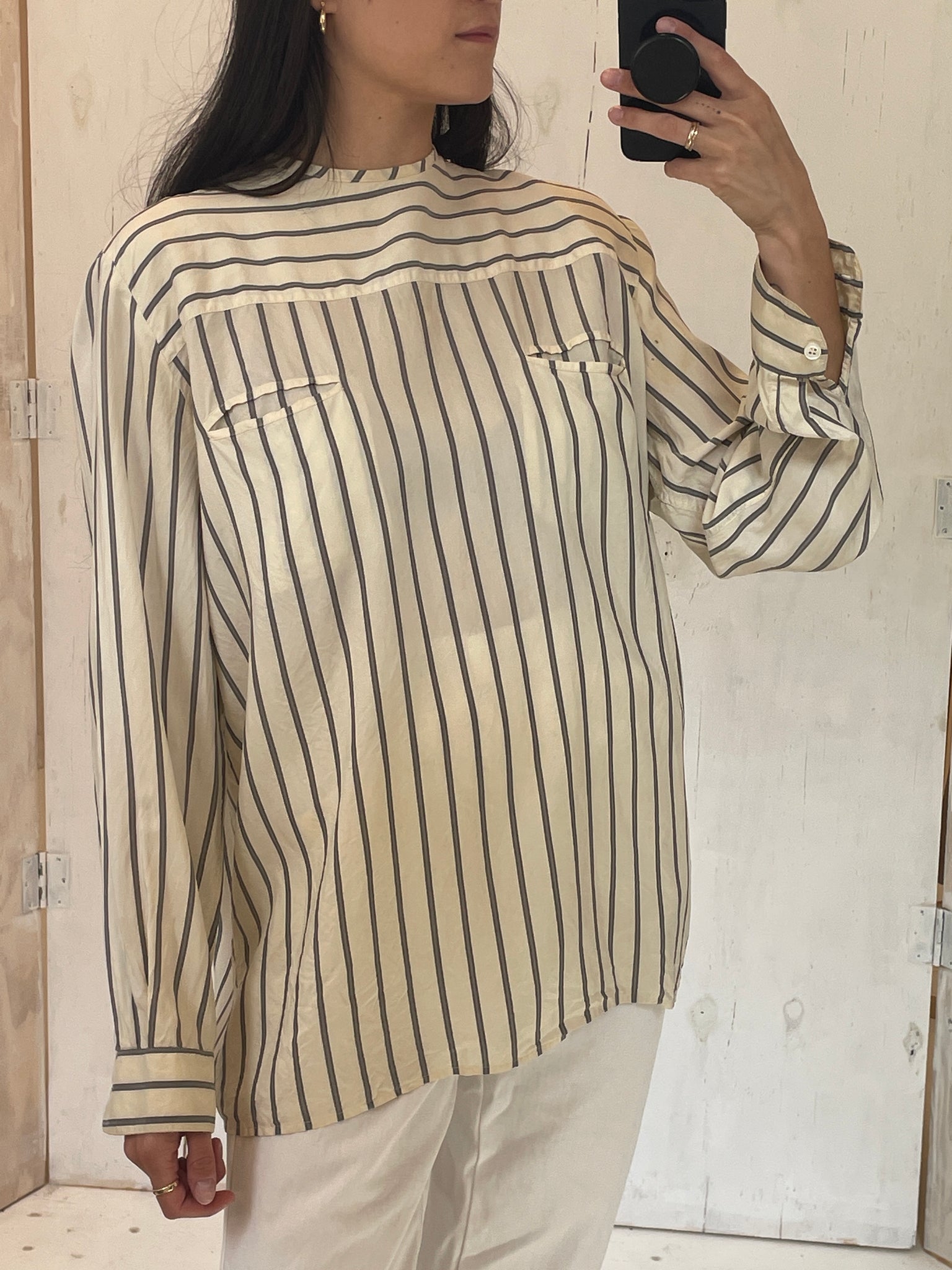 Armani Silk Stripe Blouse